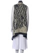 AllSaints Animal Print Open Front Sweater