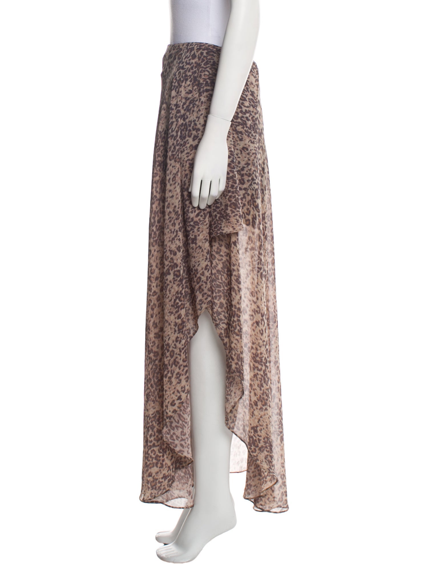 AllSaints Animal Print Midi Length Skirt