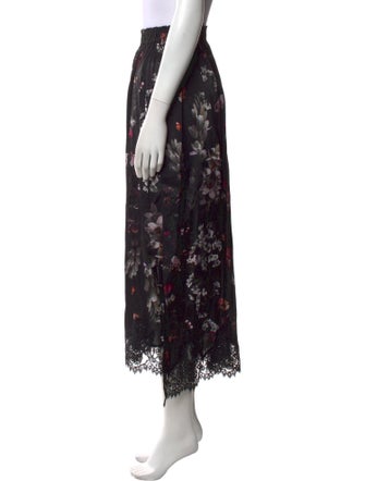 AllSaints Floral Print Midi Length Skirt