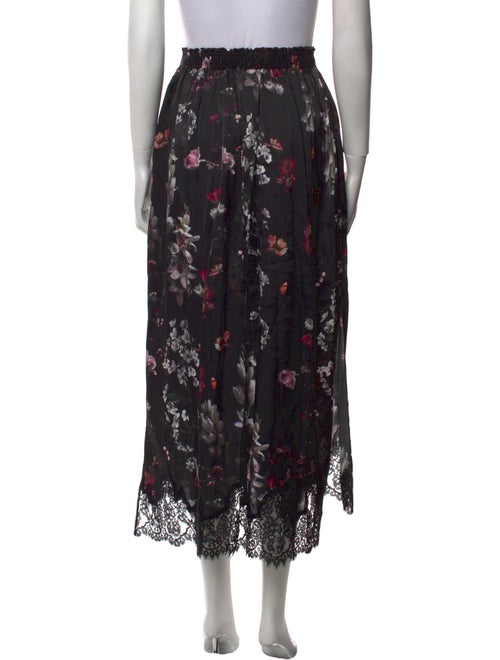AllSaints Floral Print Midi Length Skirt