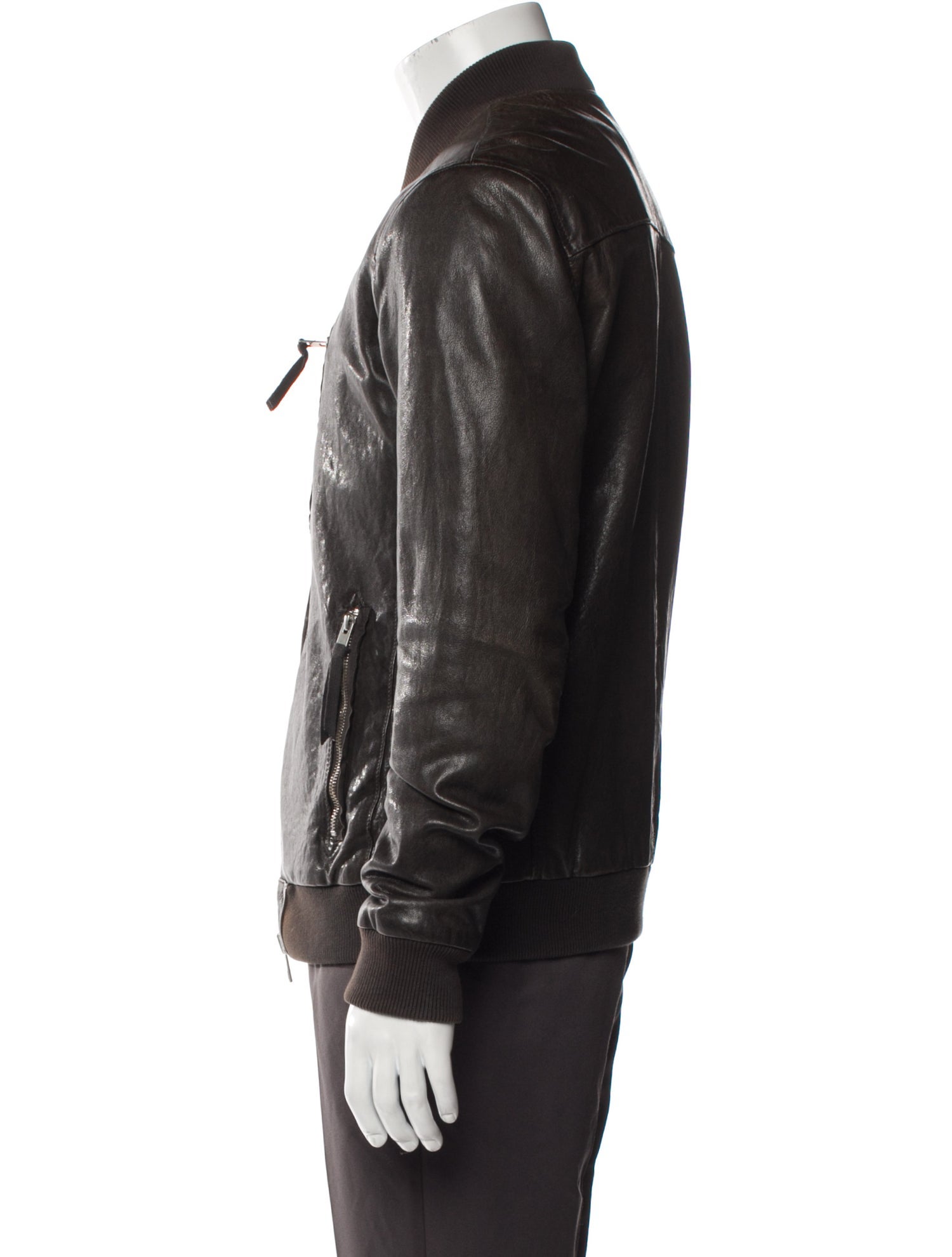 AllSaints Leather Bomber Jacket