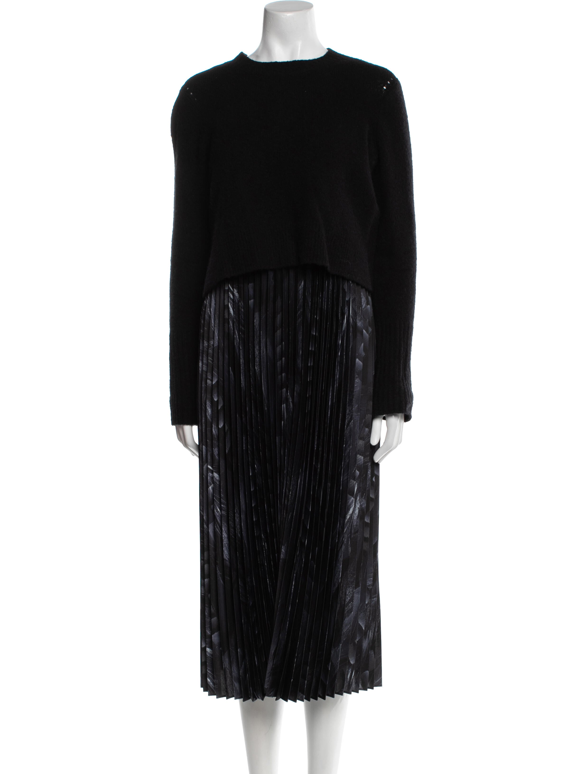 AllSaints Wool Pleated Accents Dress Set