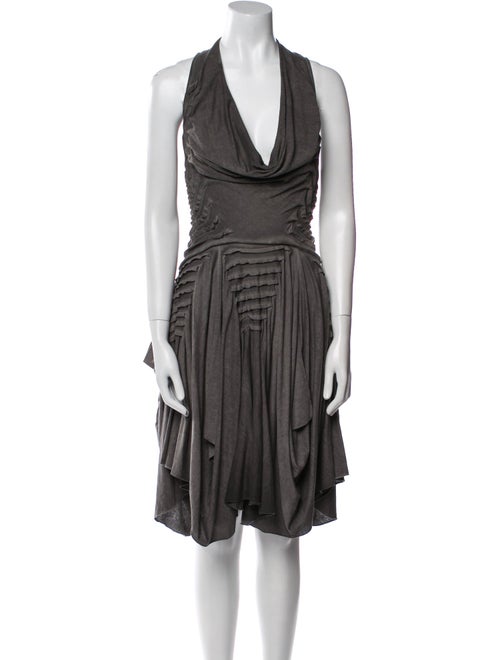 AllSaints Cowl Neck Knee-Length Dress