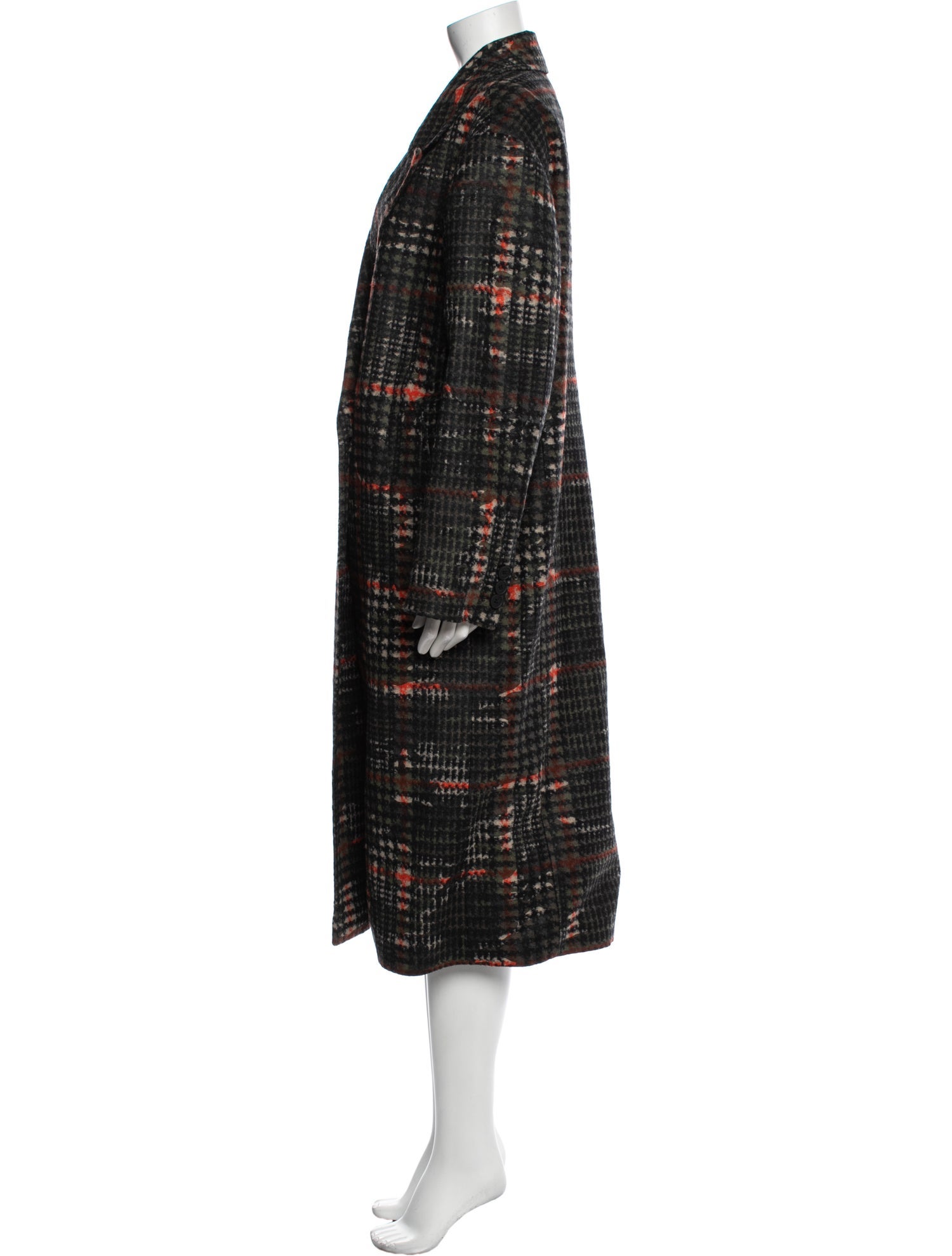 AllSaints Plaid Print Coat