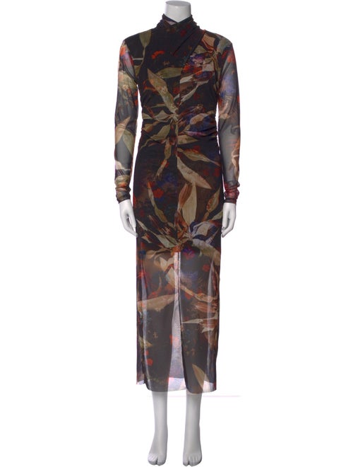 AllSaints Printed Long Dress