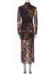 AllSaints Printed Long Dress