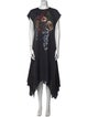 AllSaints Graphic Print Long Dress