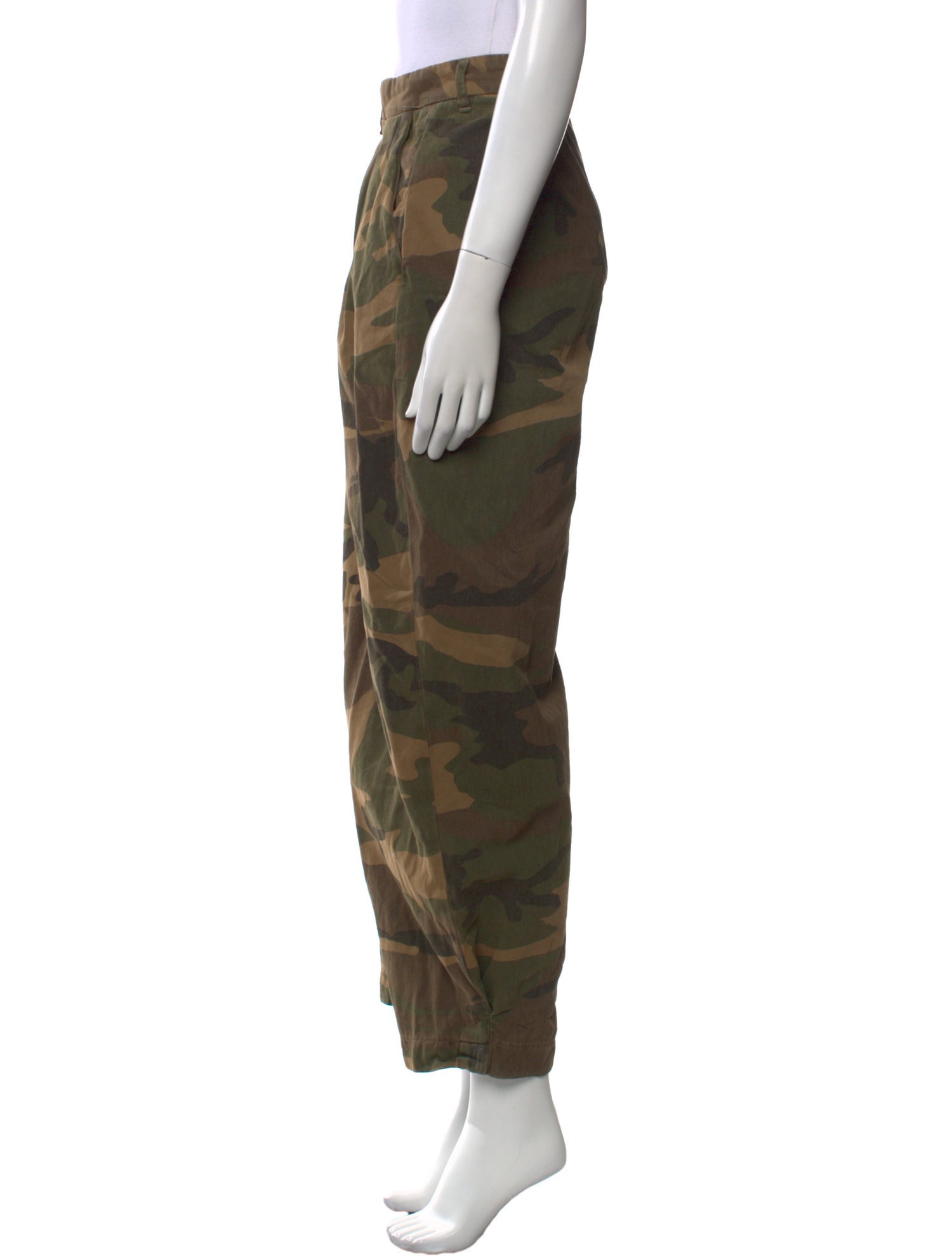 AllSaints Camouflage Print Straight Leg Pants