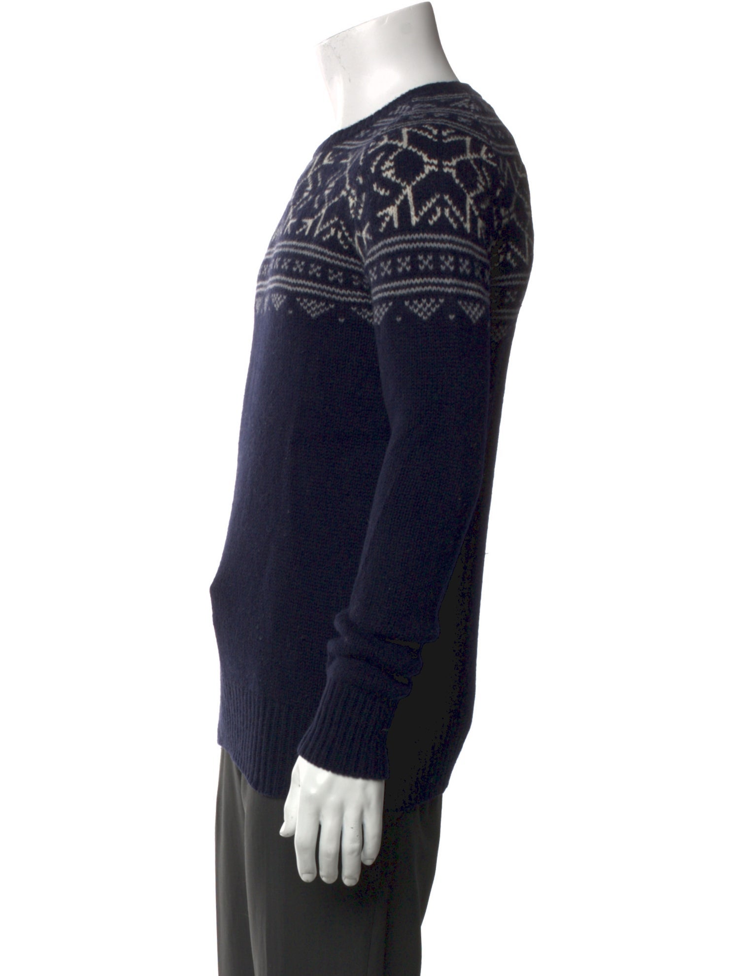 AllSaints Merino Wool Graphic Print Pullover