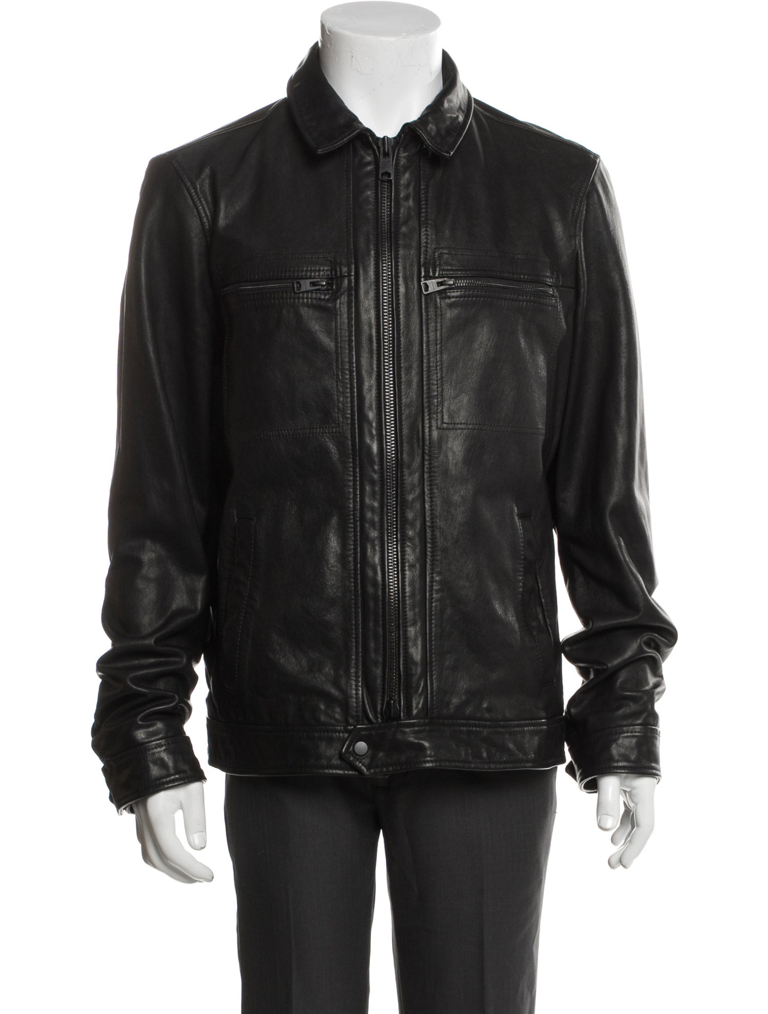 AllSaints Lamb Leather Moto Jacket