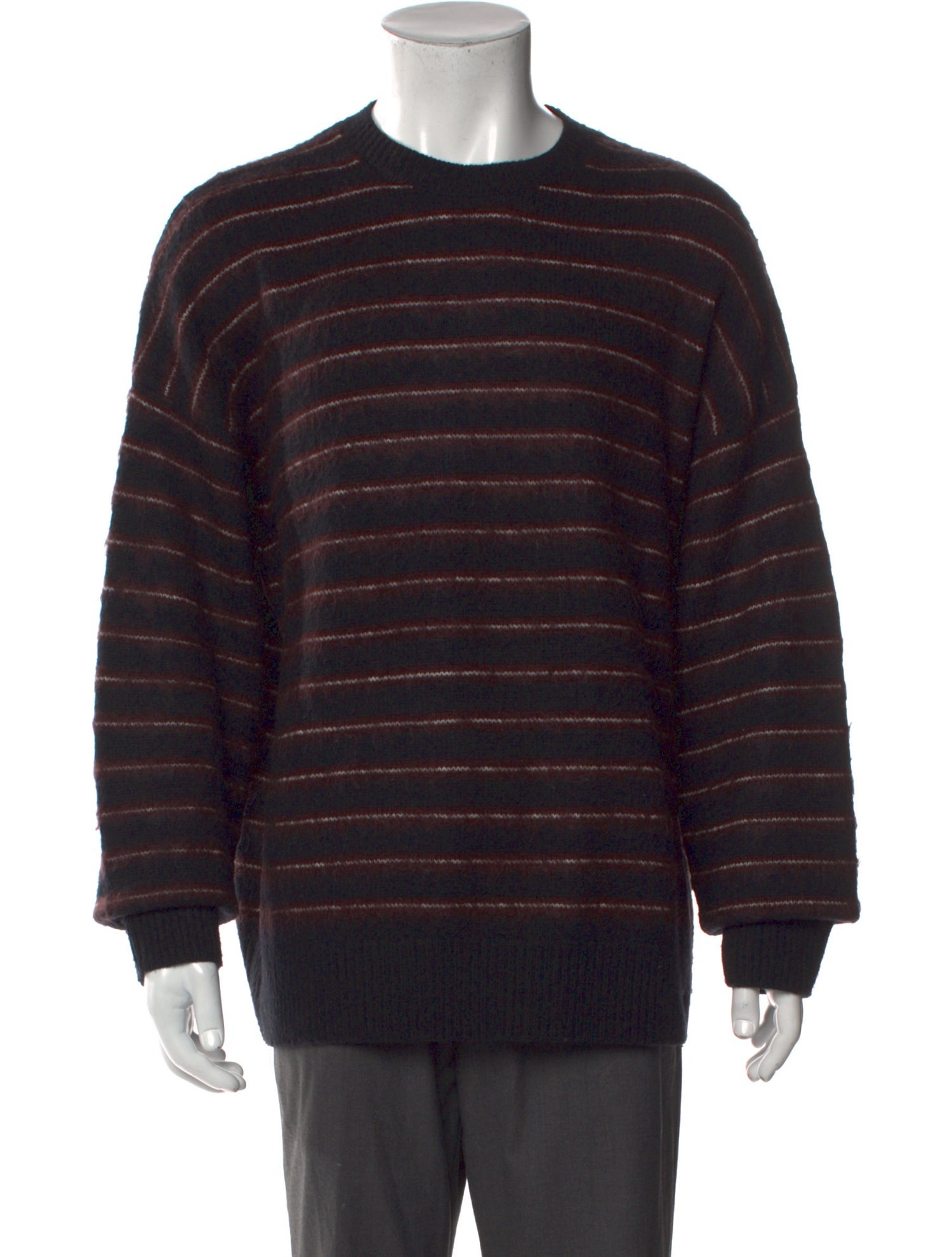 AllSaints Striped Crew Neck Pullover
