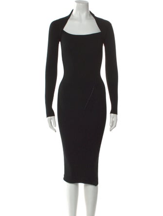 AllSaints Square Neckline Midi Length Dress