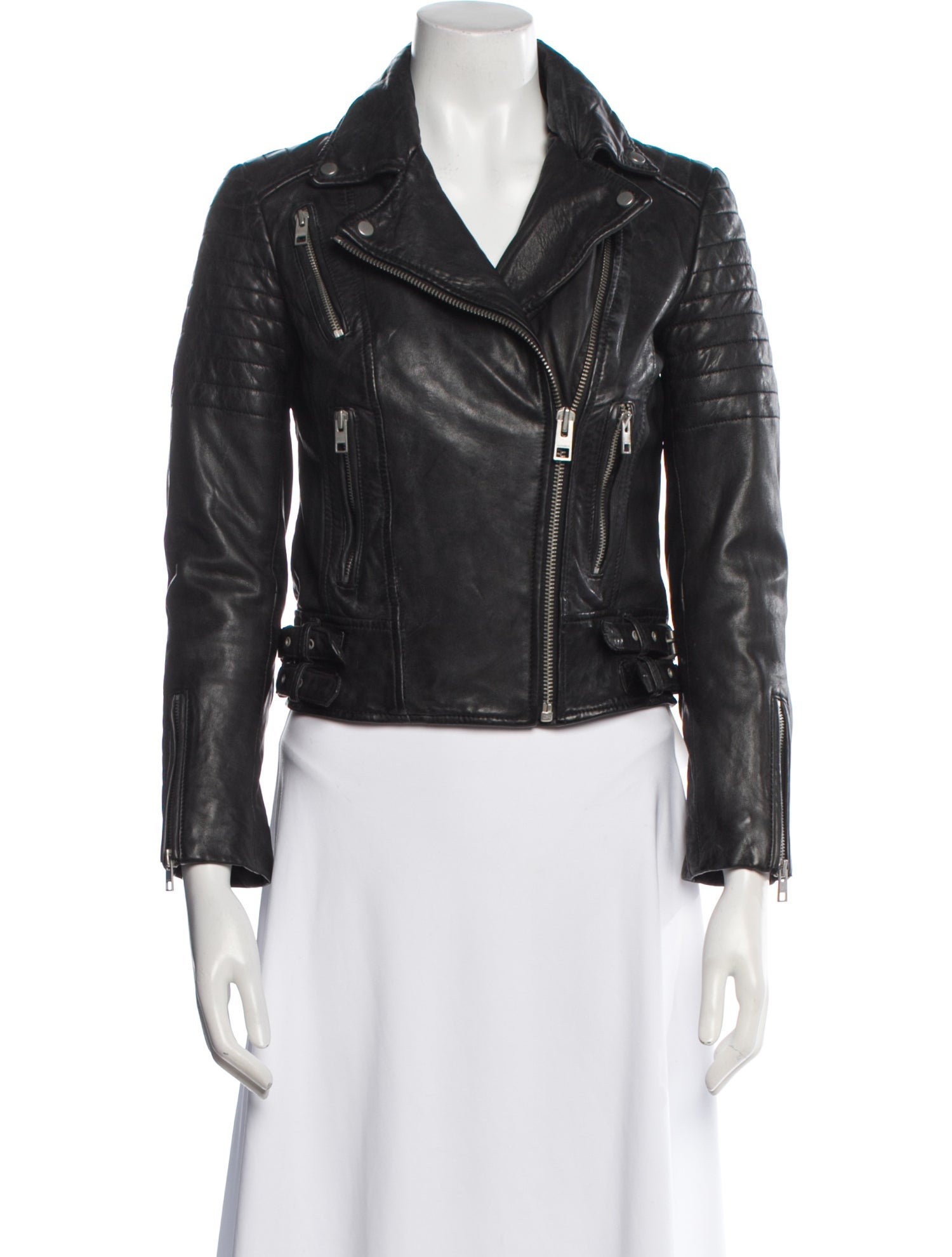 AllSaints Leather Trench Coat