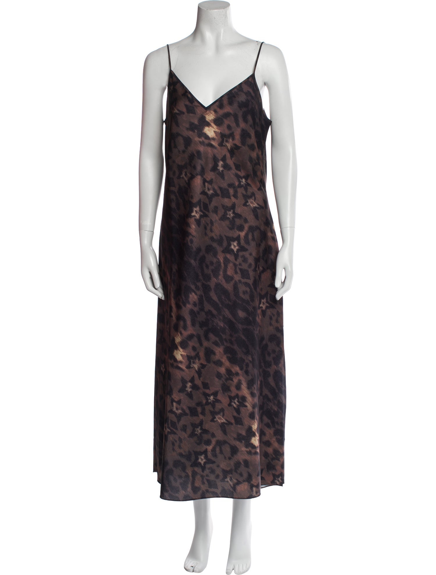 AllSaints Animal Print Long Dress