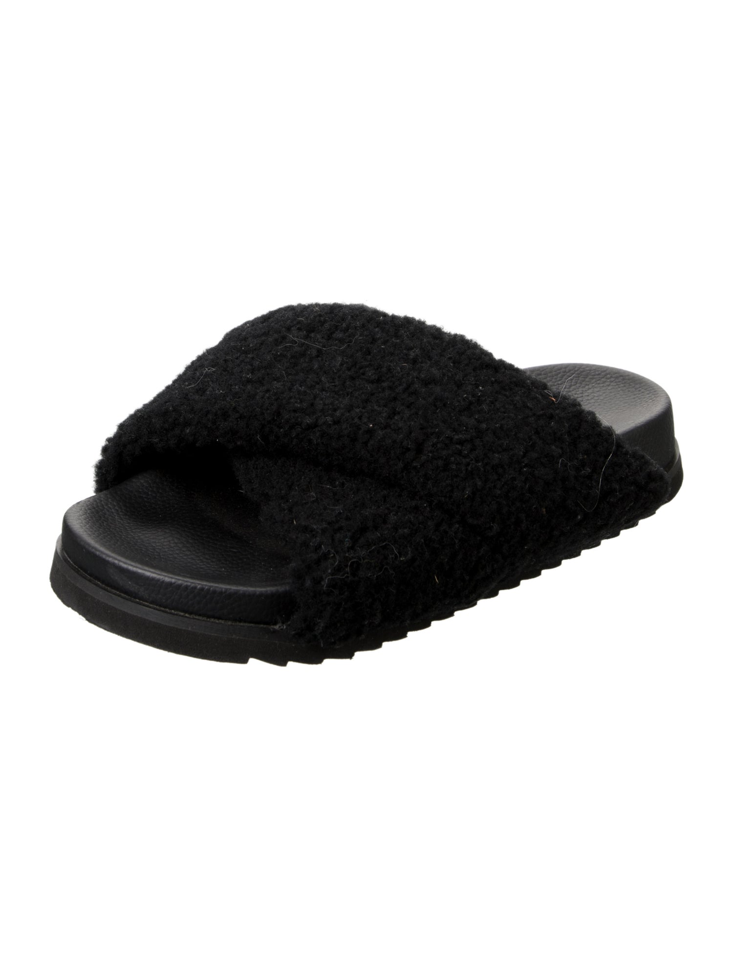 AllSaints Faux Fur Slides