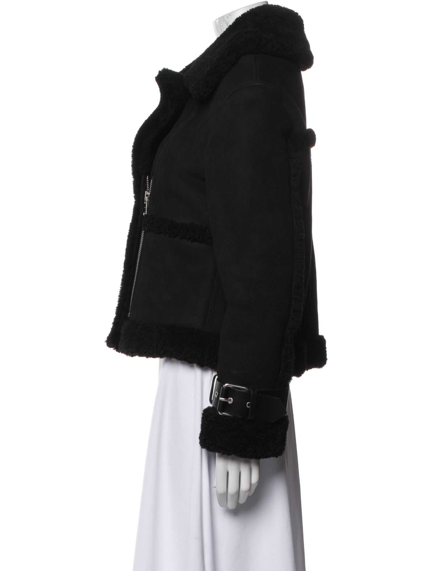 AllSaints Leather Fur Jacket