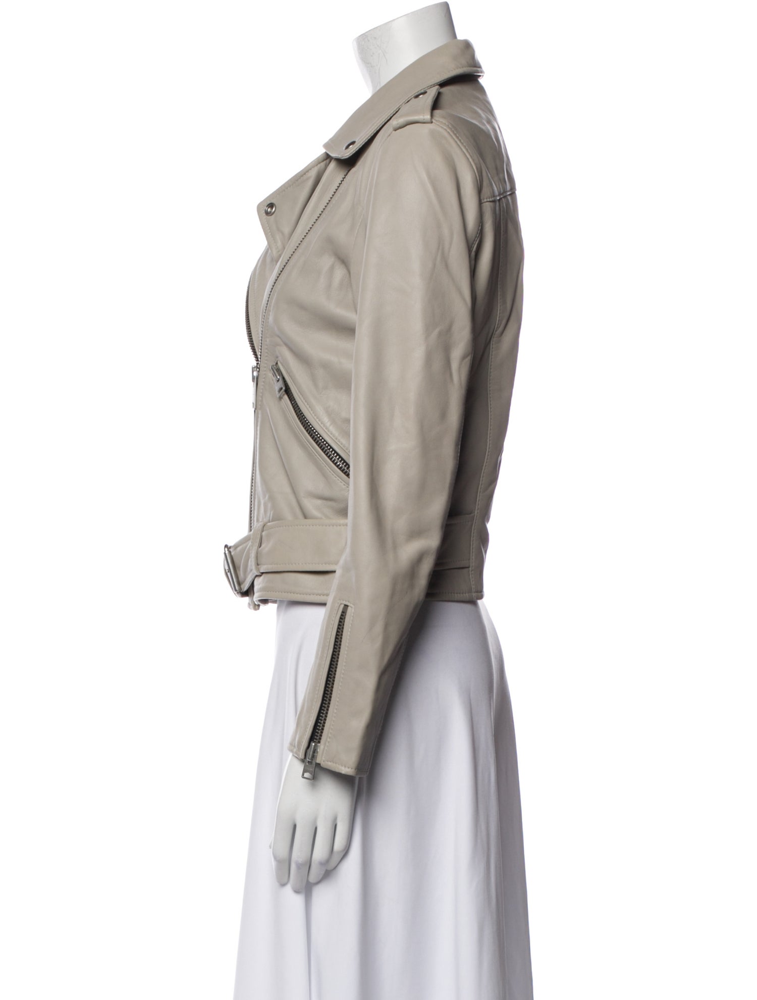 AllSaints Lamb Leather Biker Jacket