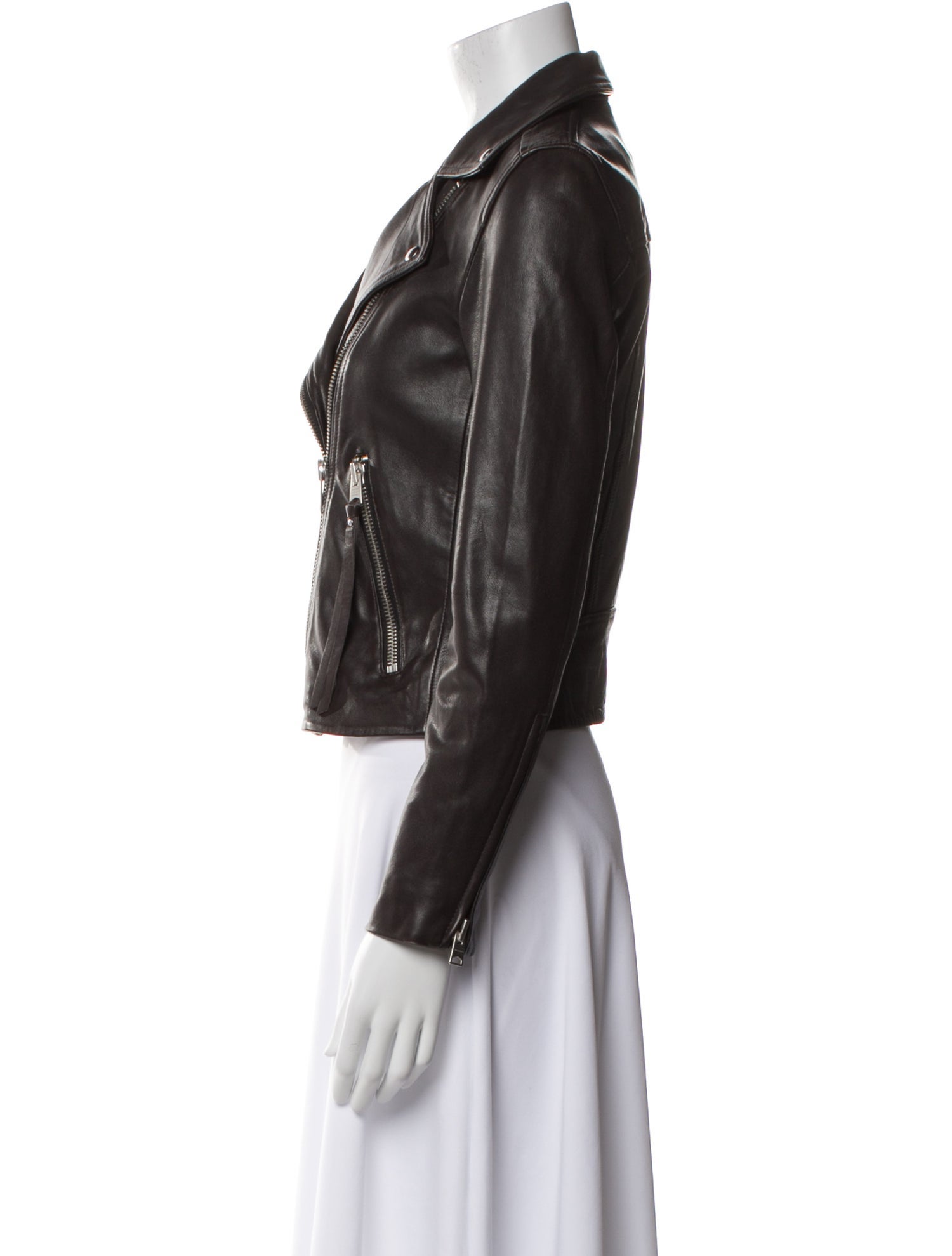 AllSaints Lamb Leather Biker Jacket