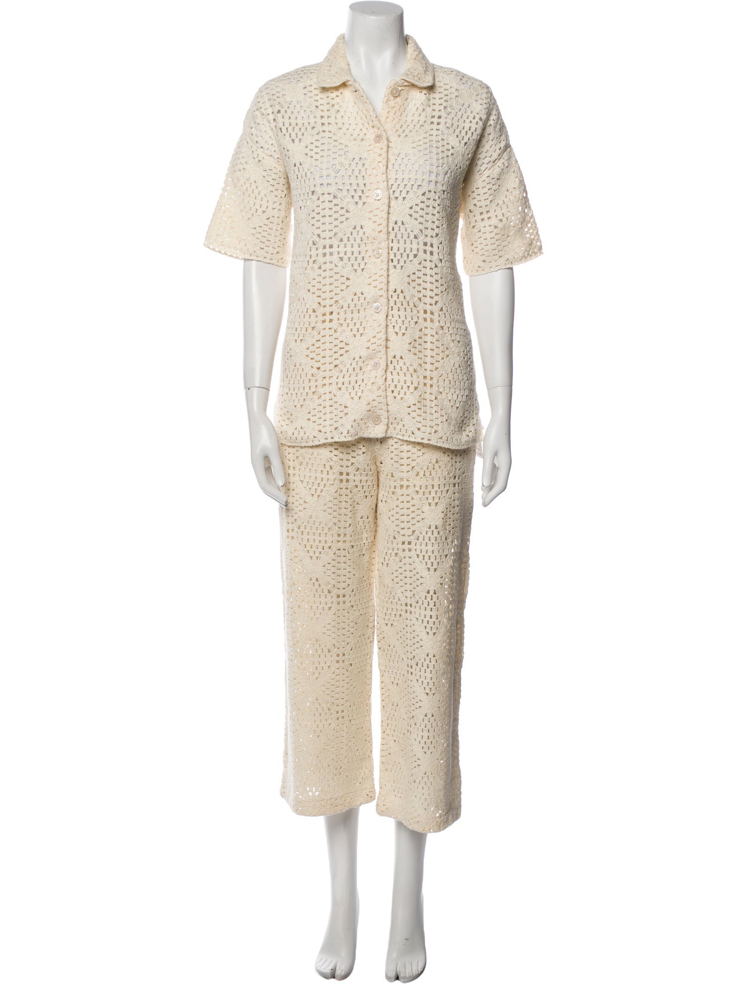 AllSaints Lace Trim Embellishment Pant Set