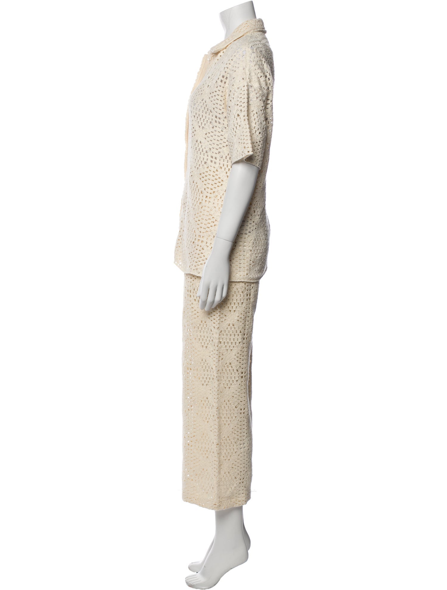 AllSaints Lace Trim Embellishment Pant Set