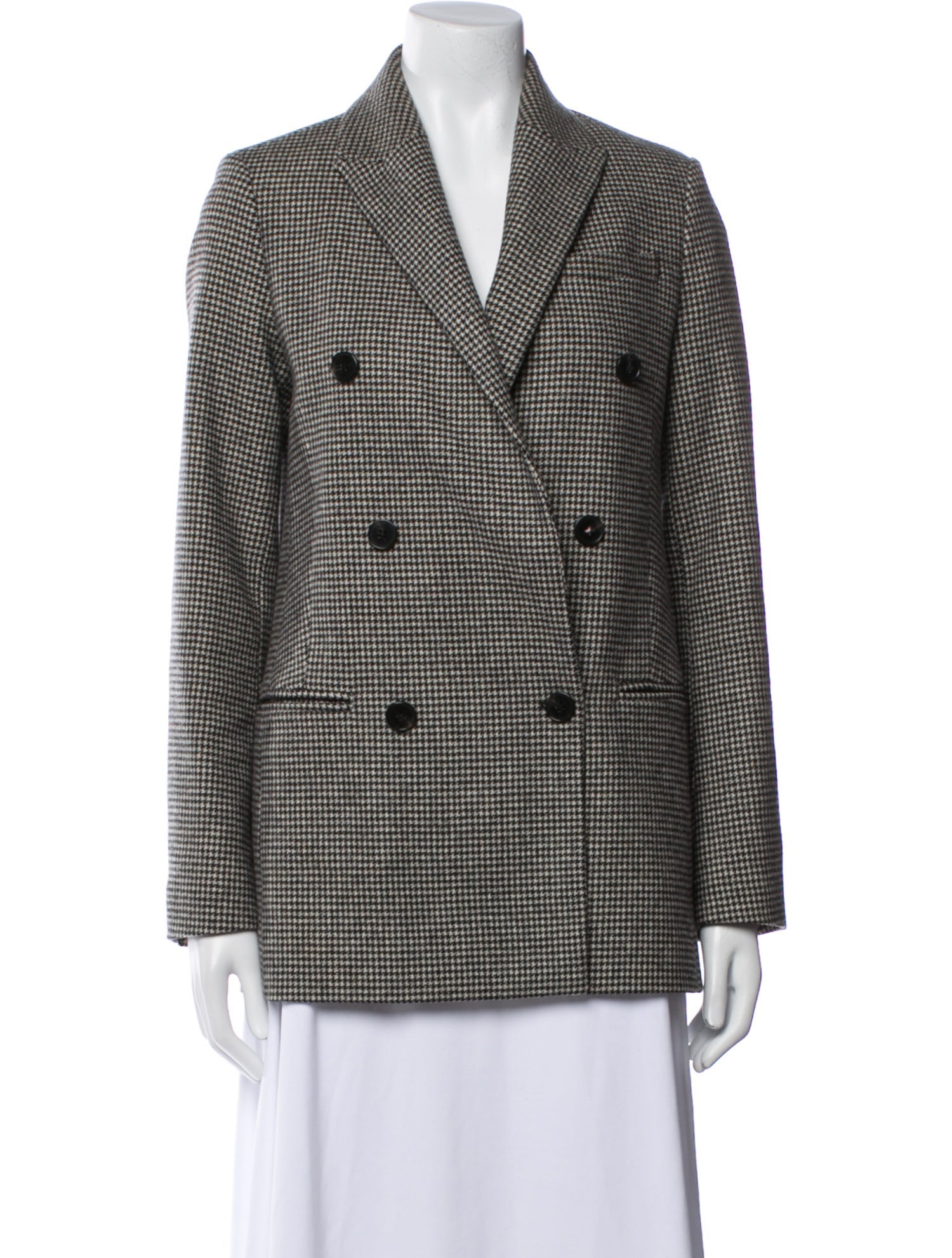 AllSaints Wool Houndstooth Print Blazer