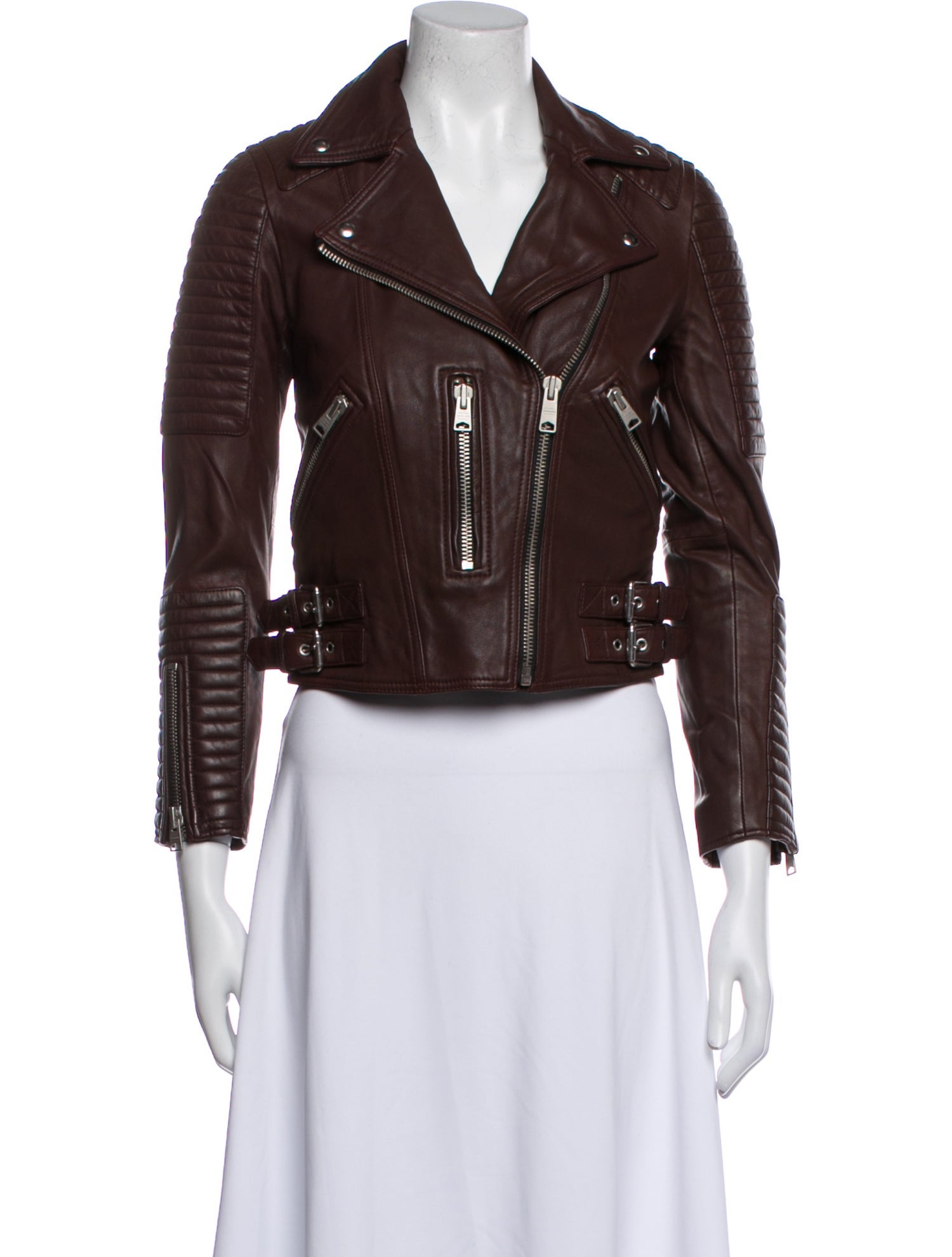 AllSaints Lamb Leather Biker Jacket