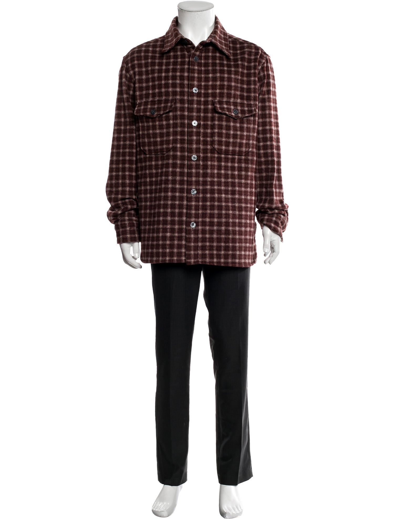 AllSaints Plaid Print Long Sleeve Shirt