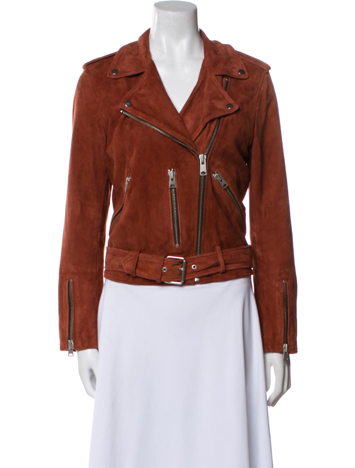 AllSaints Suede Biker Jacket