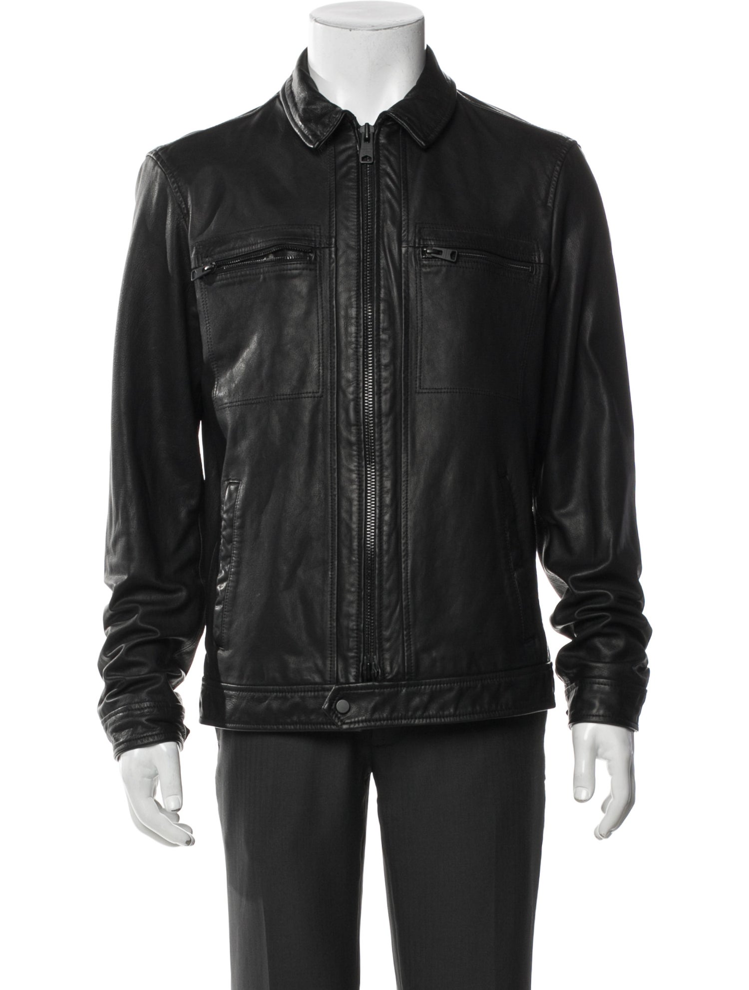 AllSaints Goat Leather Moto Jacket