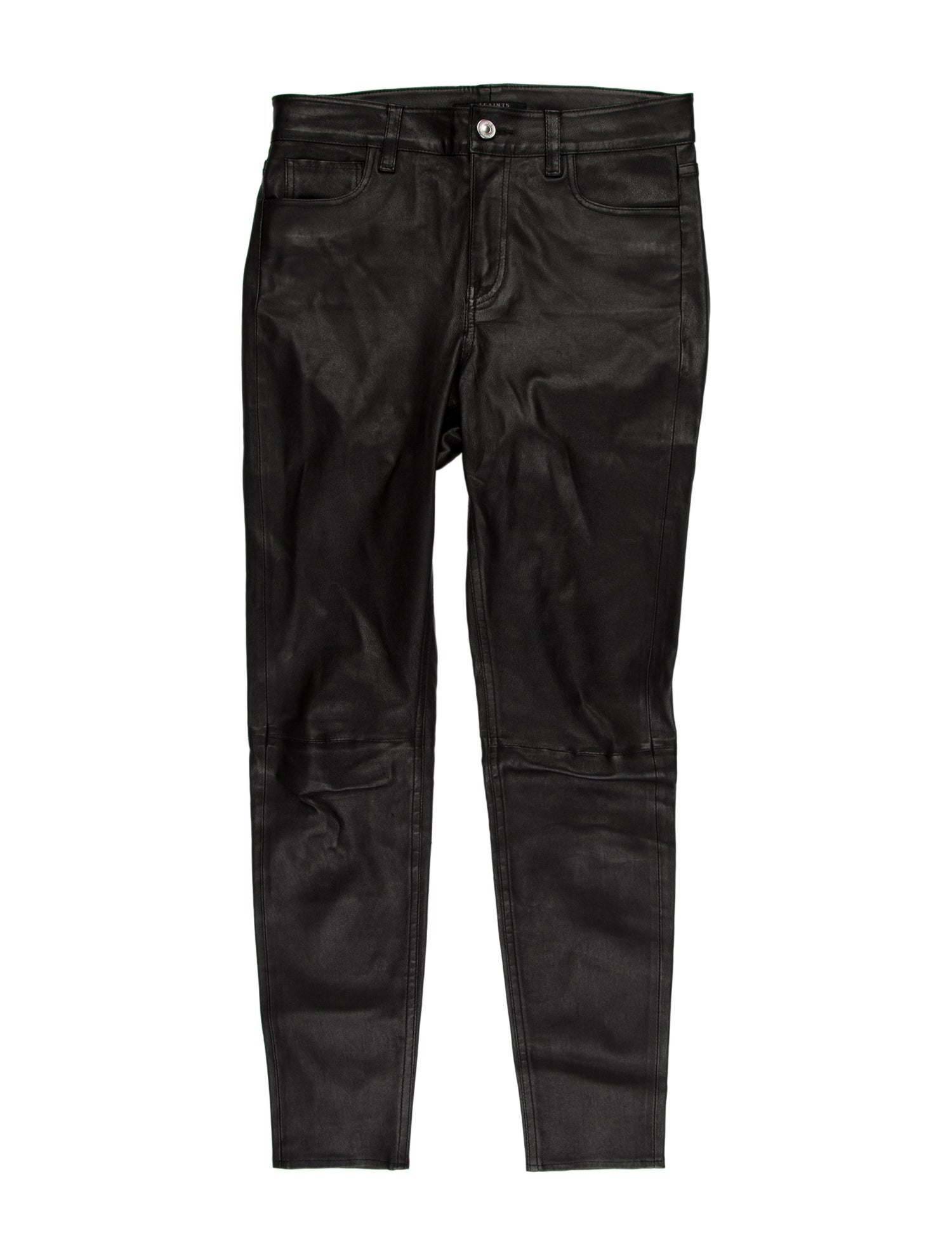 AllSaints Leather Skinny Leg Pants