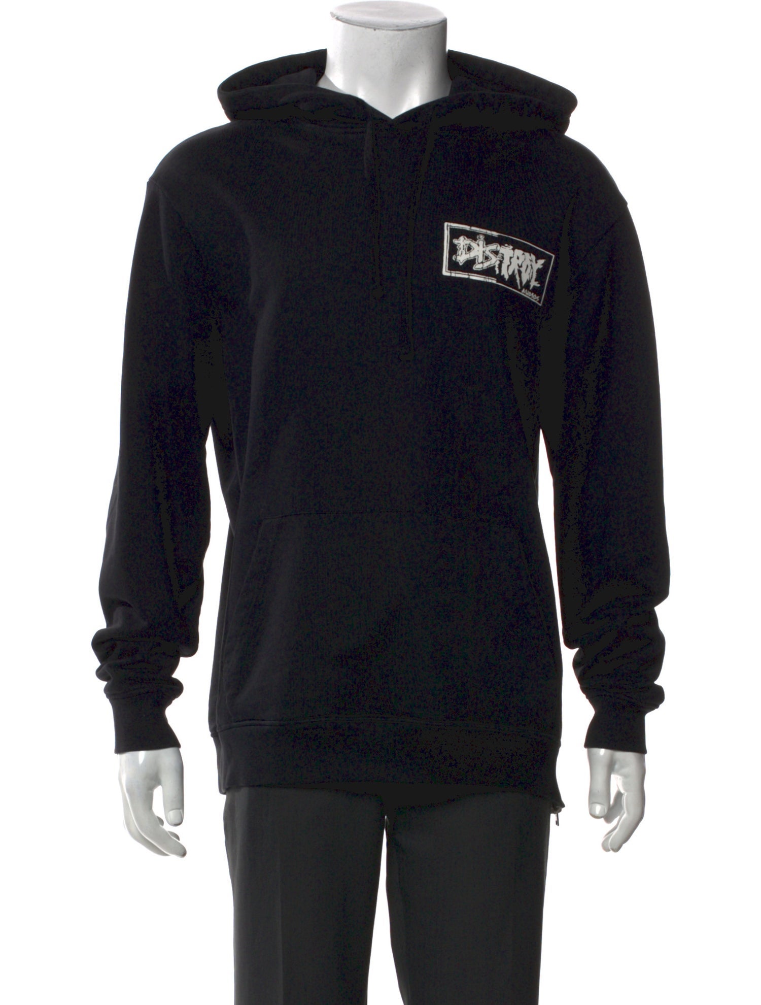 AllSaints Graphic Print Crew Neck Hoodie