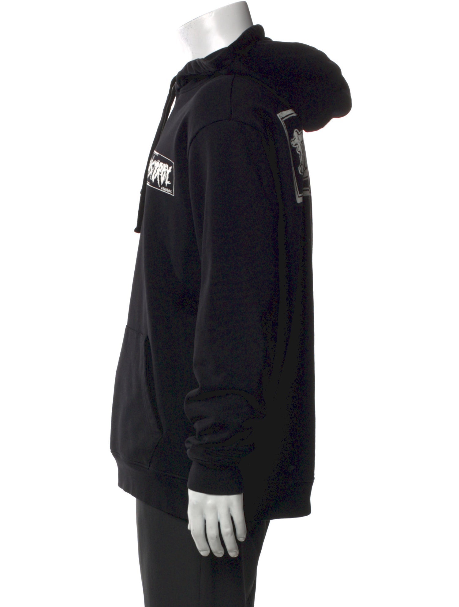 AllSaints Graphic Print Crew Neck Hoodie