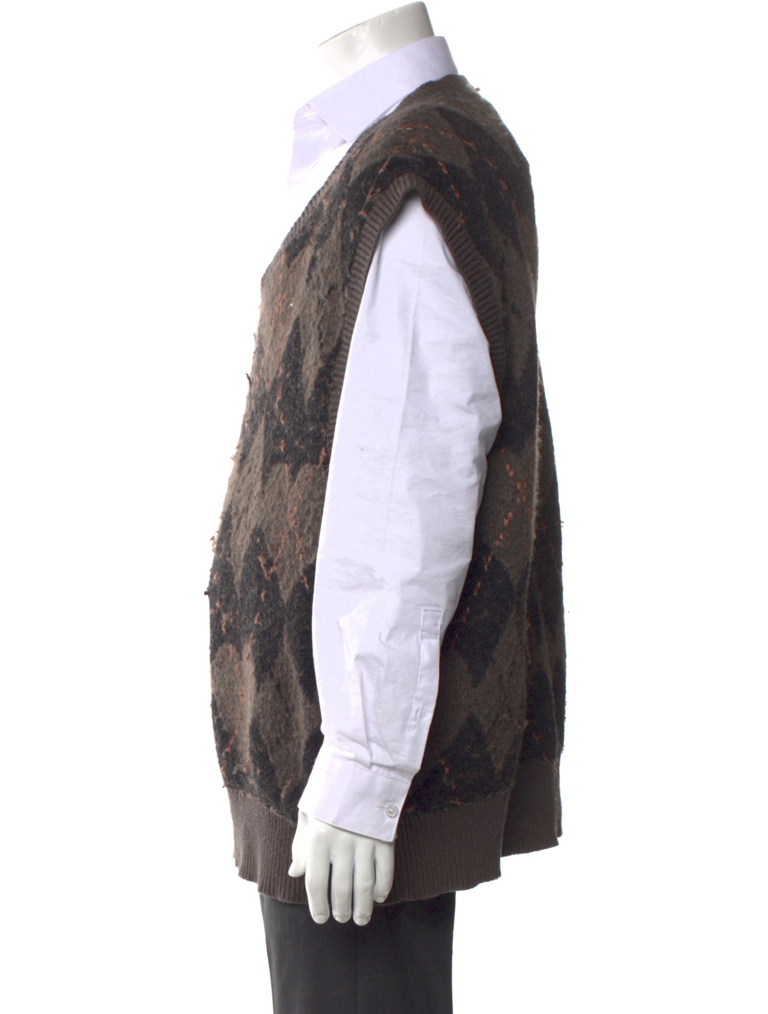 AllSaints Adore Argyle Printed Sweater Vest