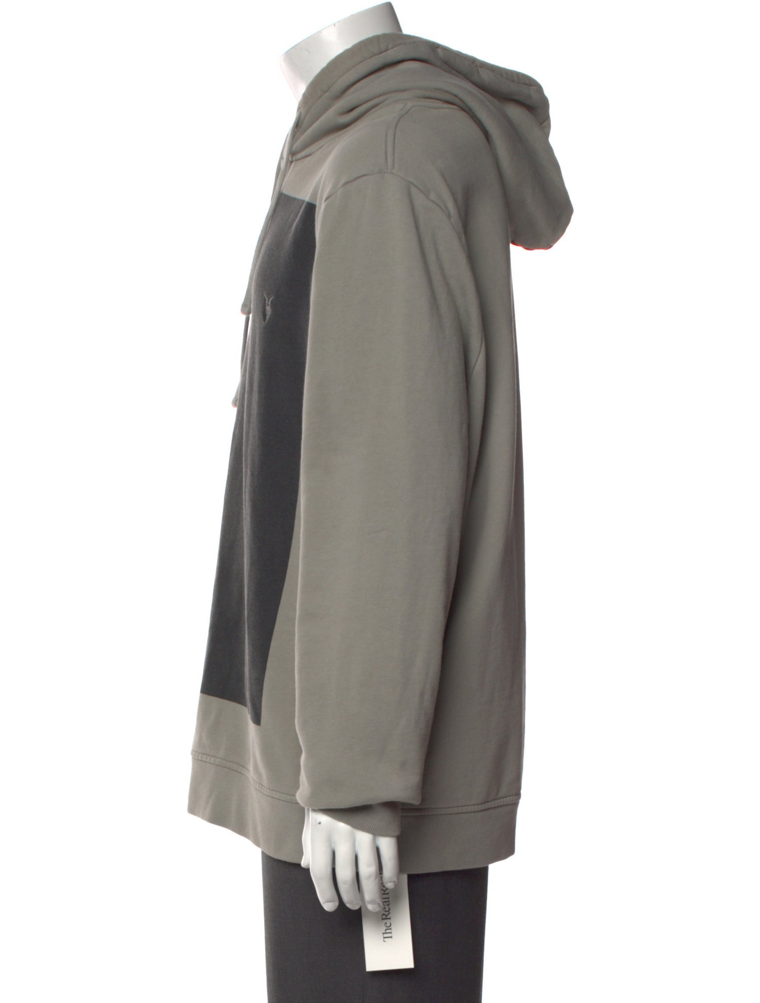 AllSaints Colorblock Pattern Crew Neck Hoodie