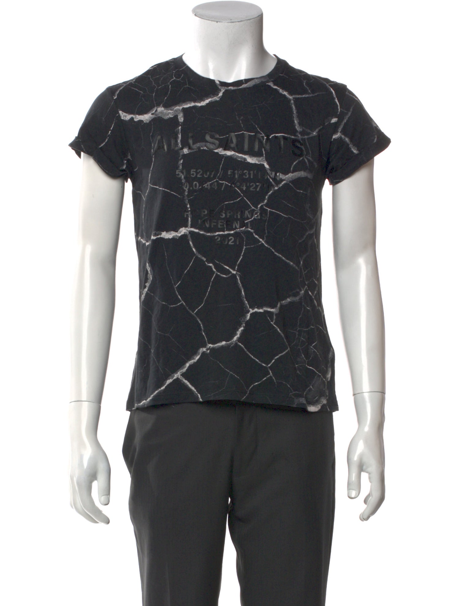 AllSaints Graphic Print Short Sleeve Shirt w/ Tags