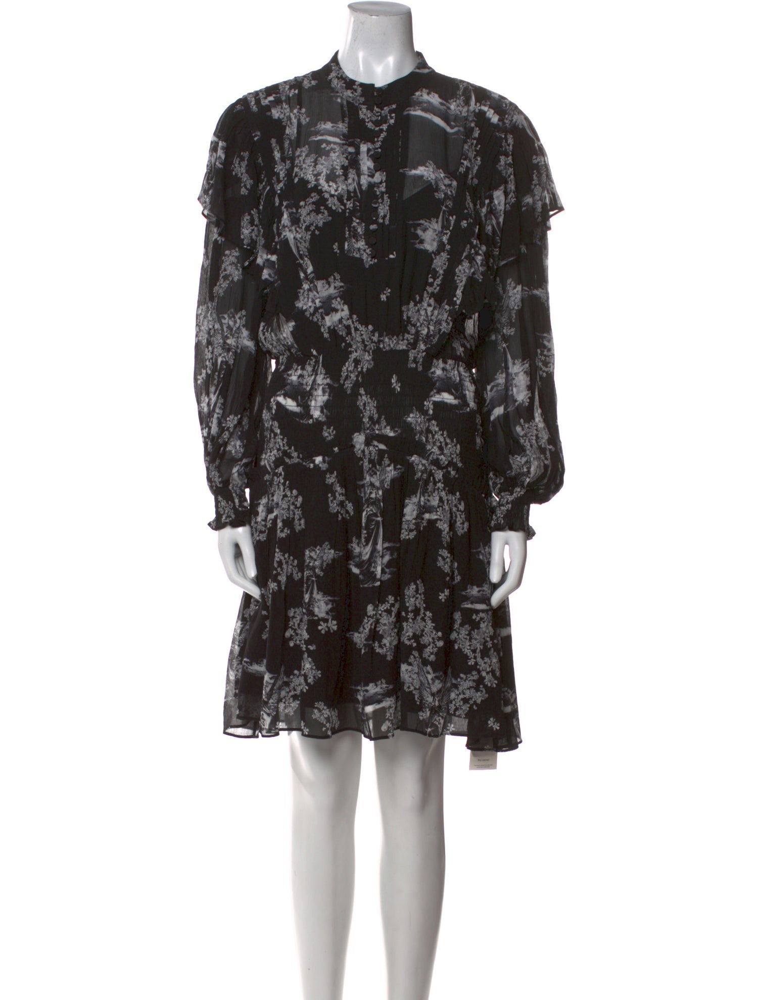 AllSaints Floral Print Knee-Length Dress