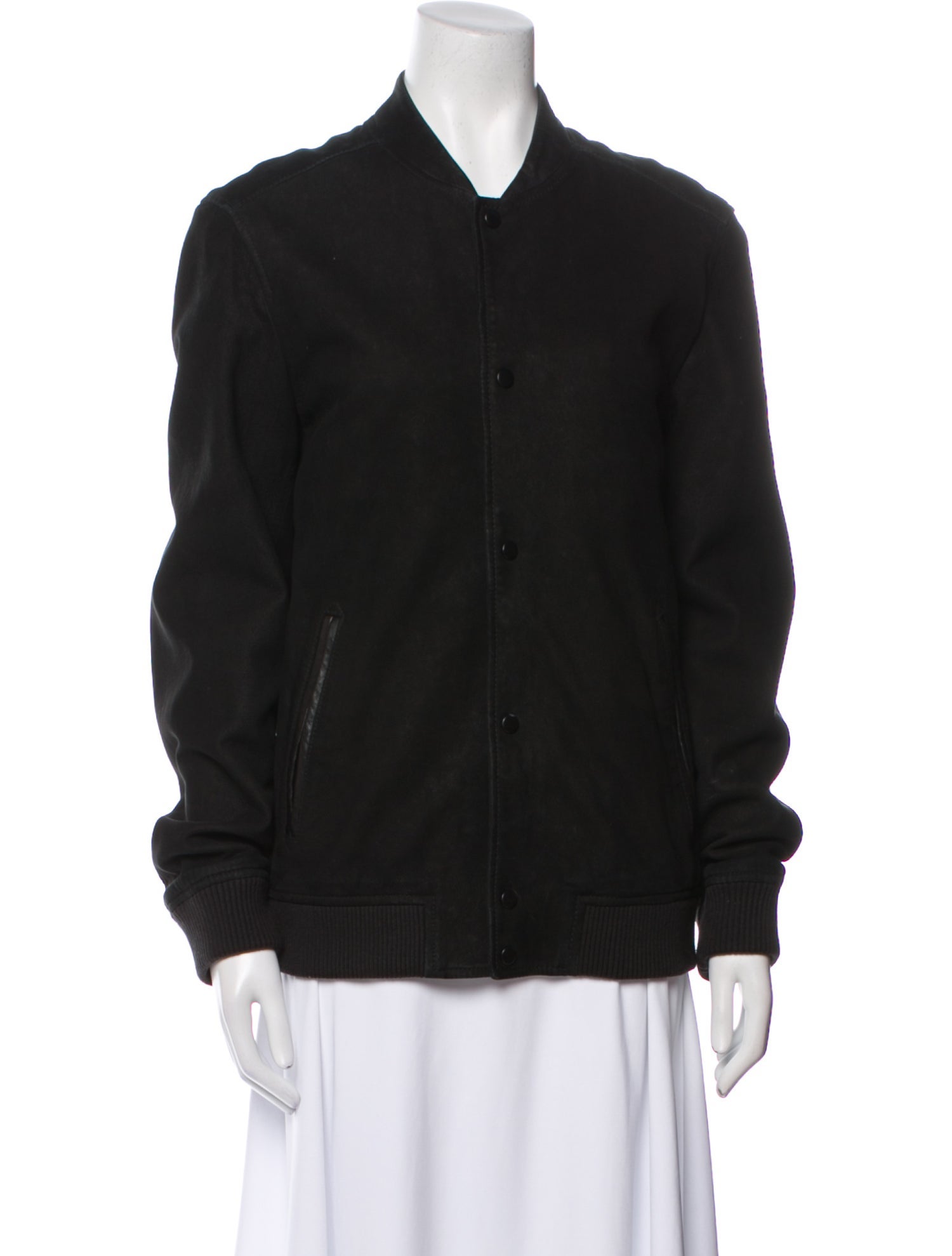 AllSaints Leather Bomber Jacket