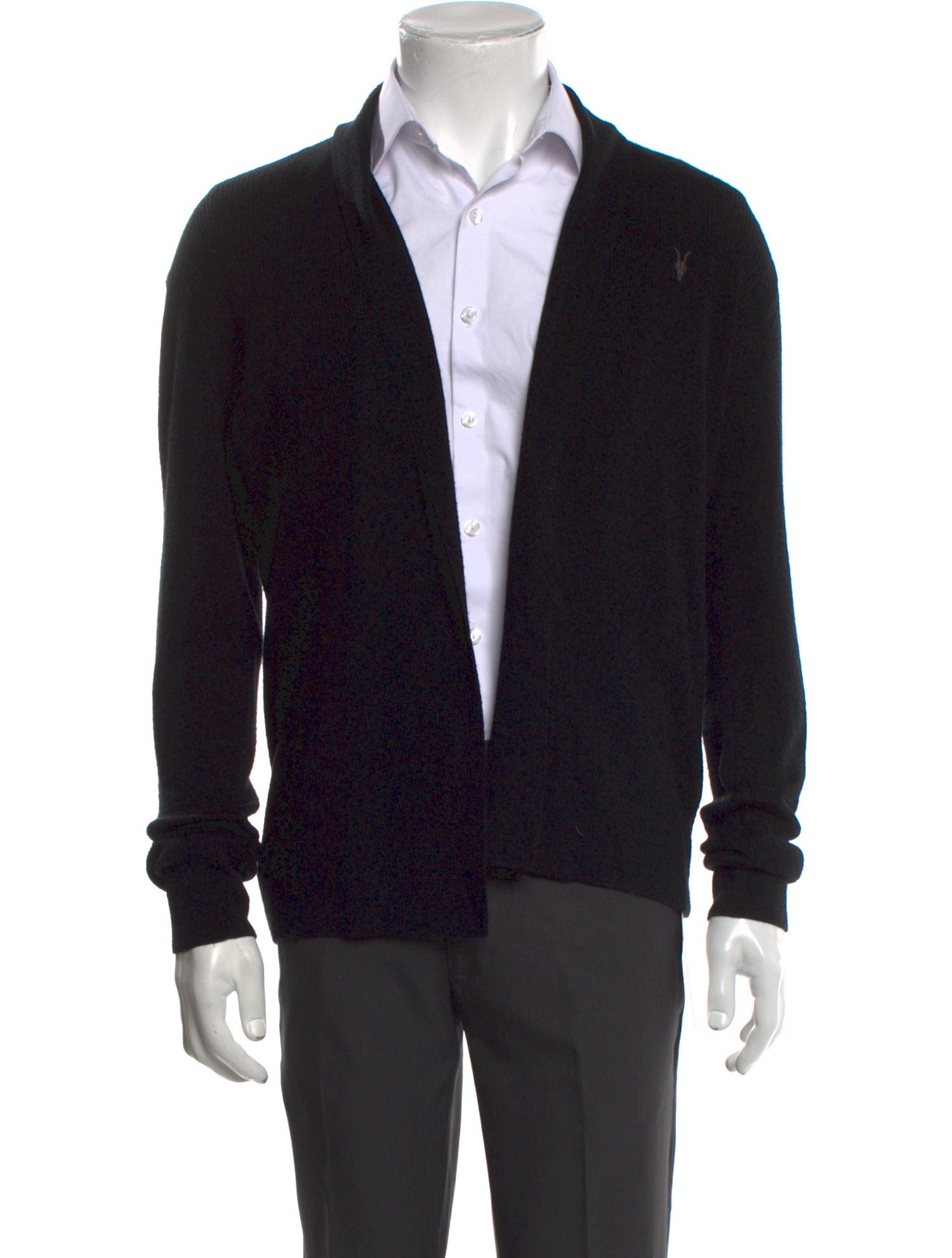 AllSaints Merino Wool Open Front Cardigan