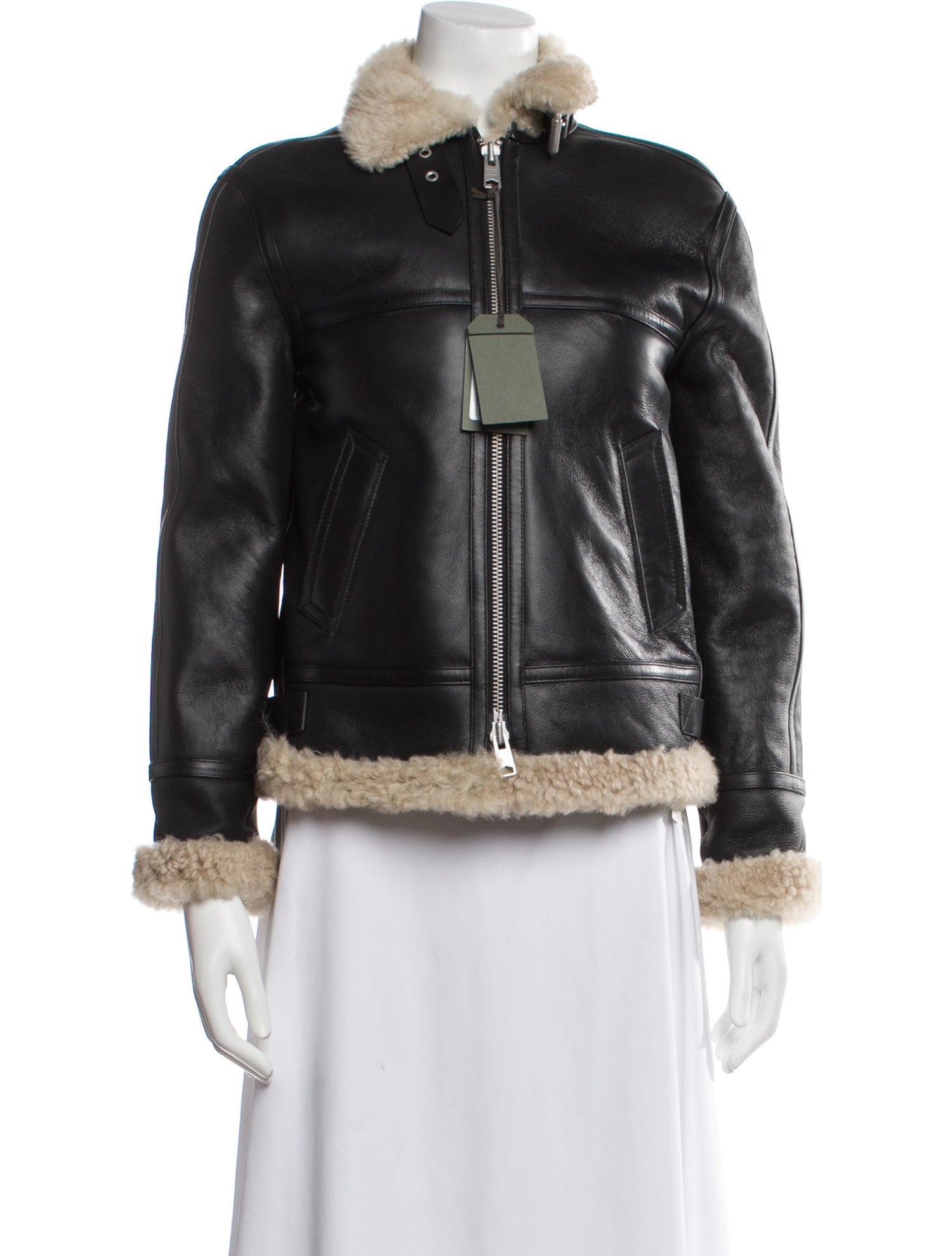 AllSaints Eel Skin Biker Jacket
