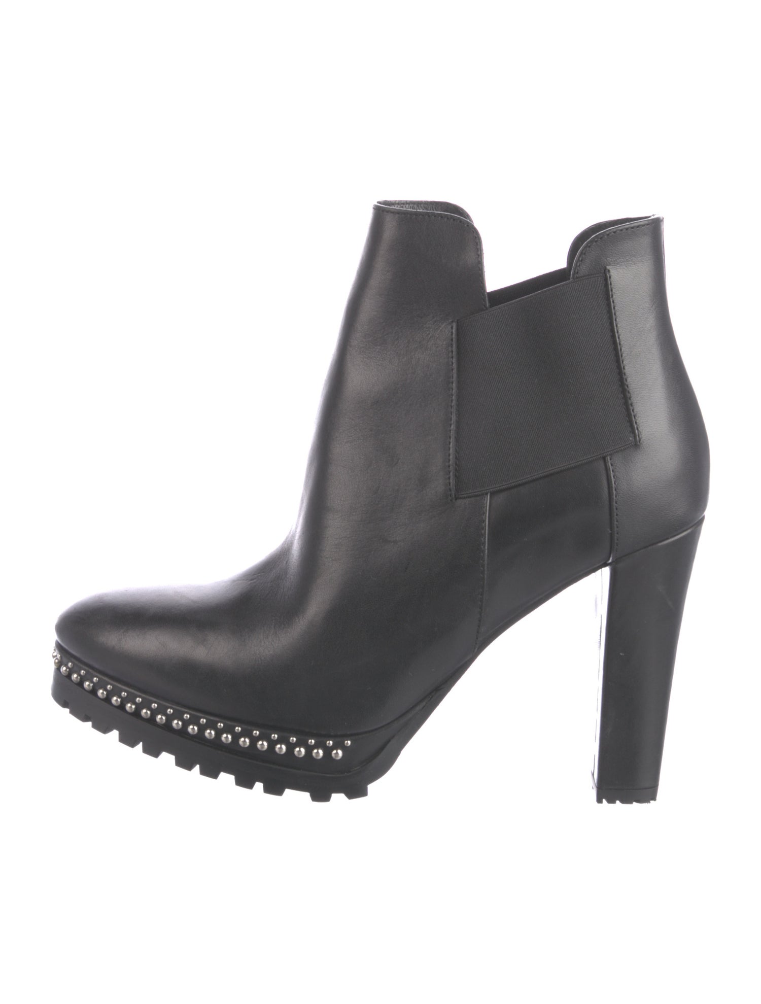 AllSaints Leather Studded Accents Chelsea Boots