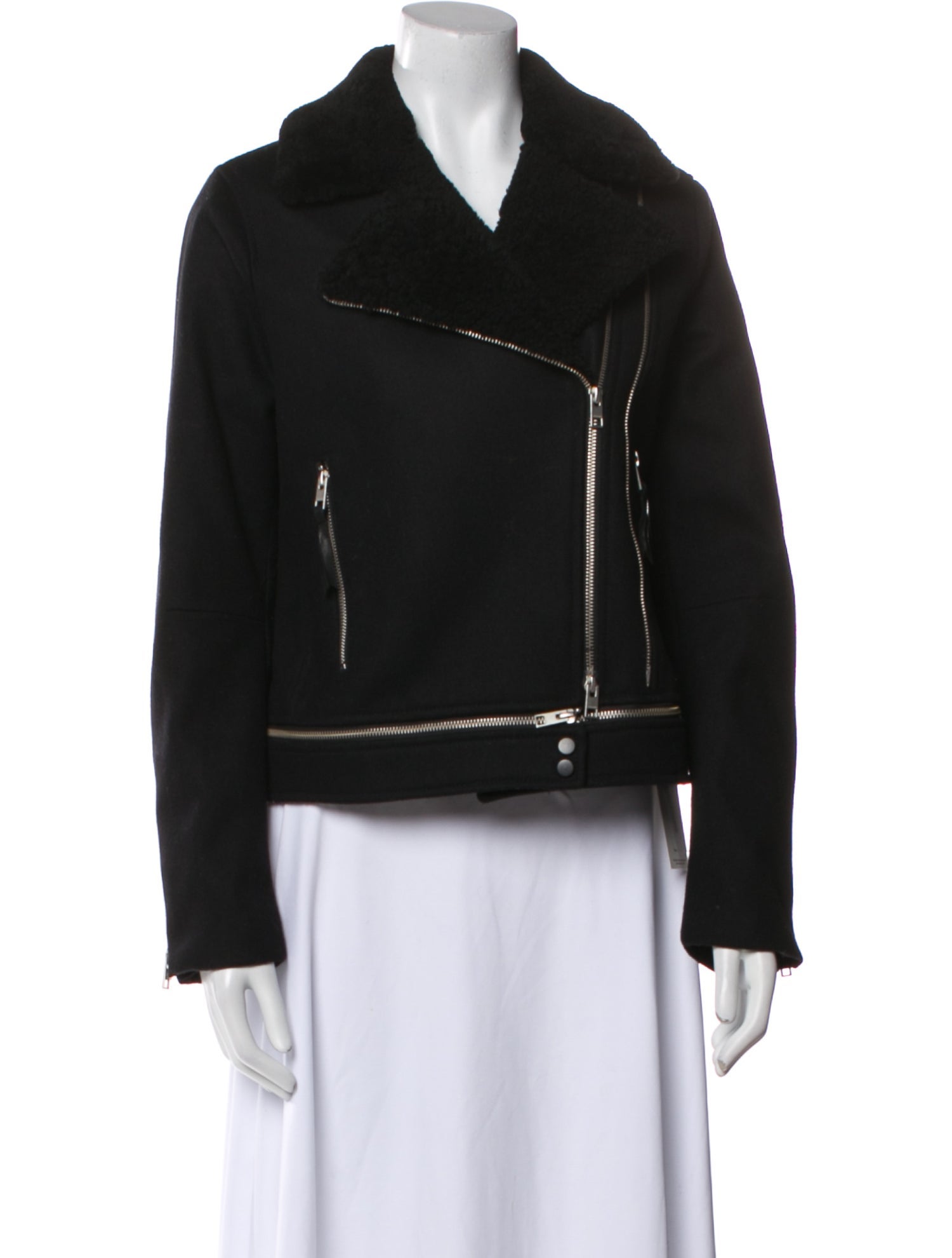 AllSaints Wool Biker Jacket