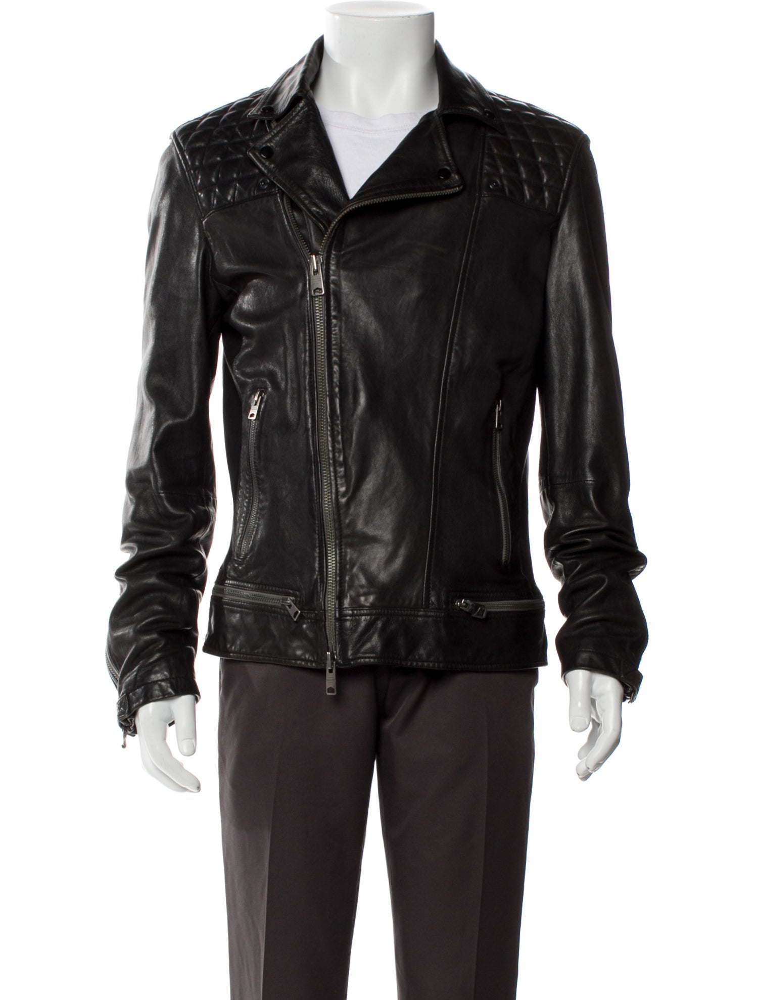 AllSaints Lamb Leather Moto Jacket