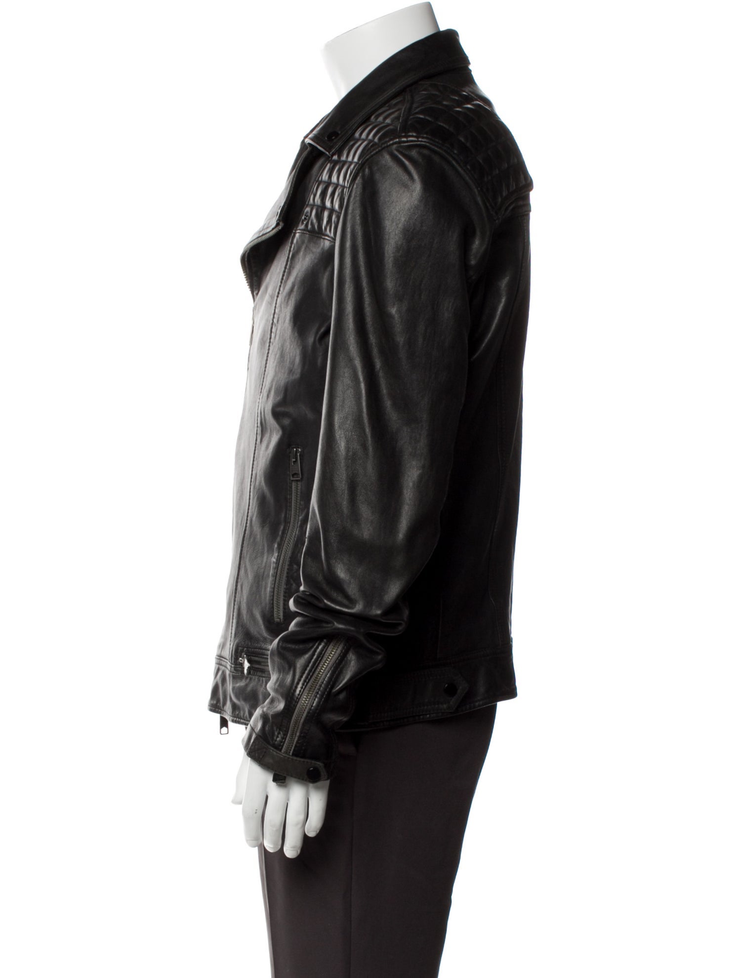 AllSaints Lamb Leather Moto Jacket