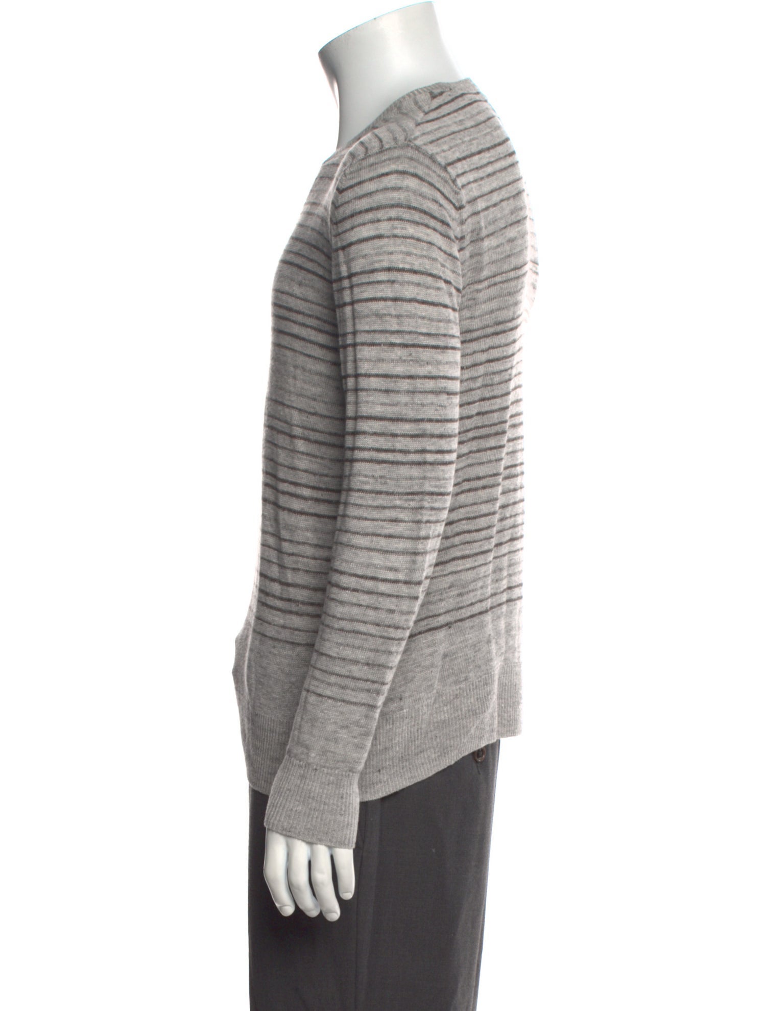 AllSaints Linen Striped Pullover