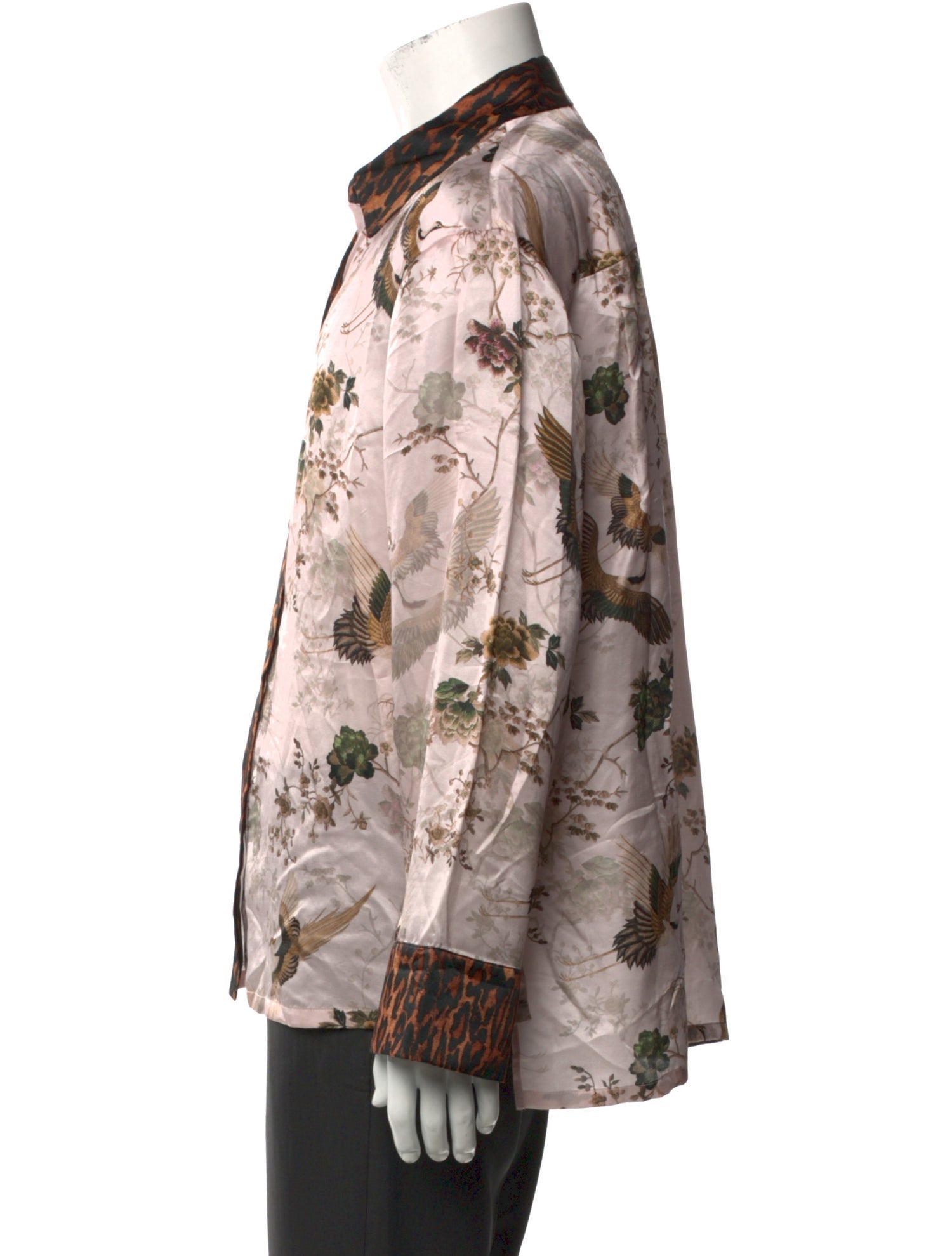 AllSaints Floral Print Long Sleeve Shirt