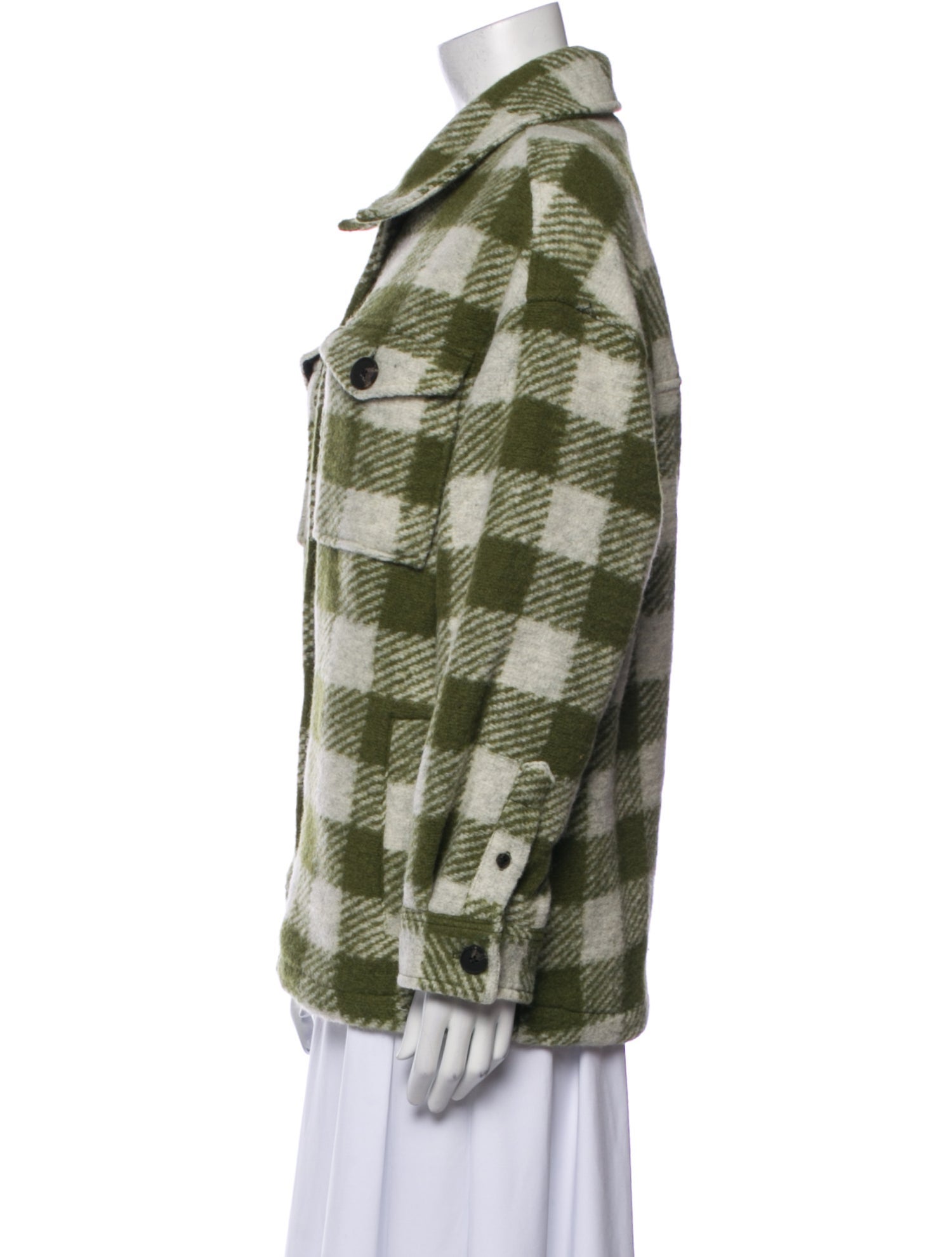AllSaints Wool Plaid Print Jacket w/ Tags