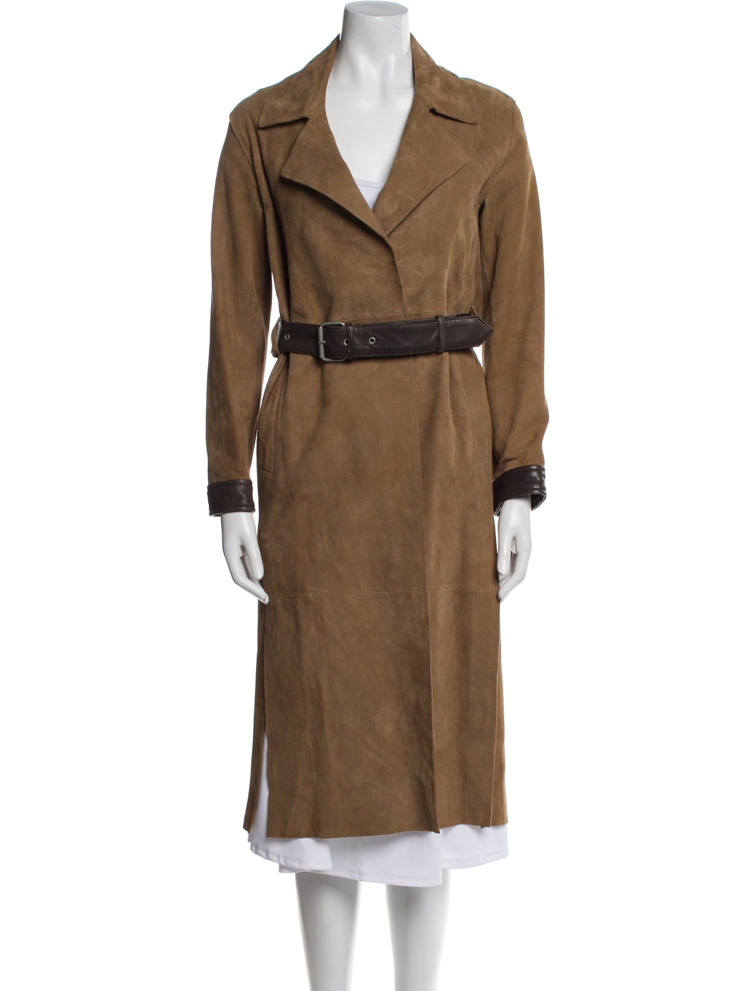 AllSaints Goat Leather Trench Coat