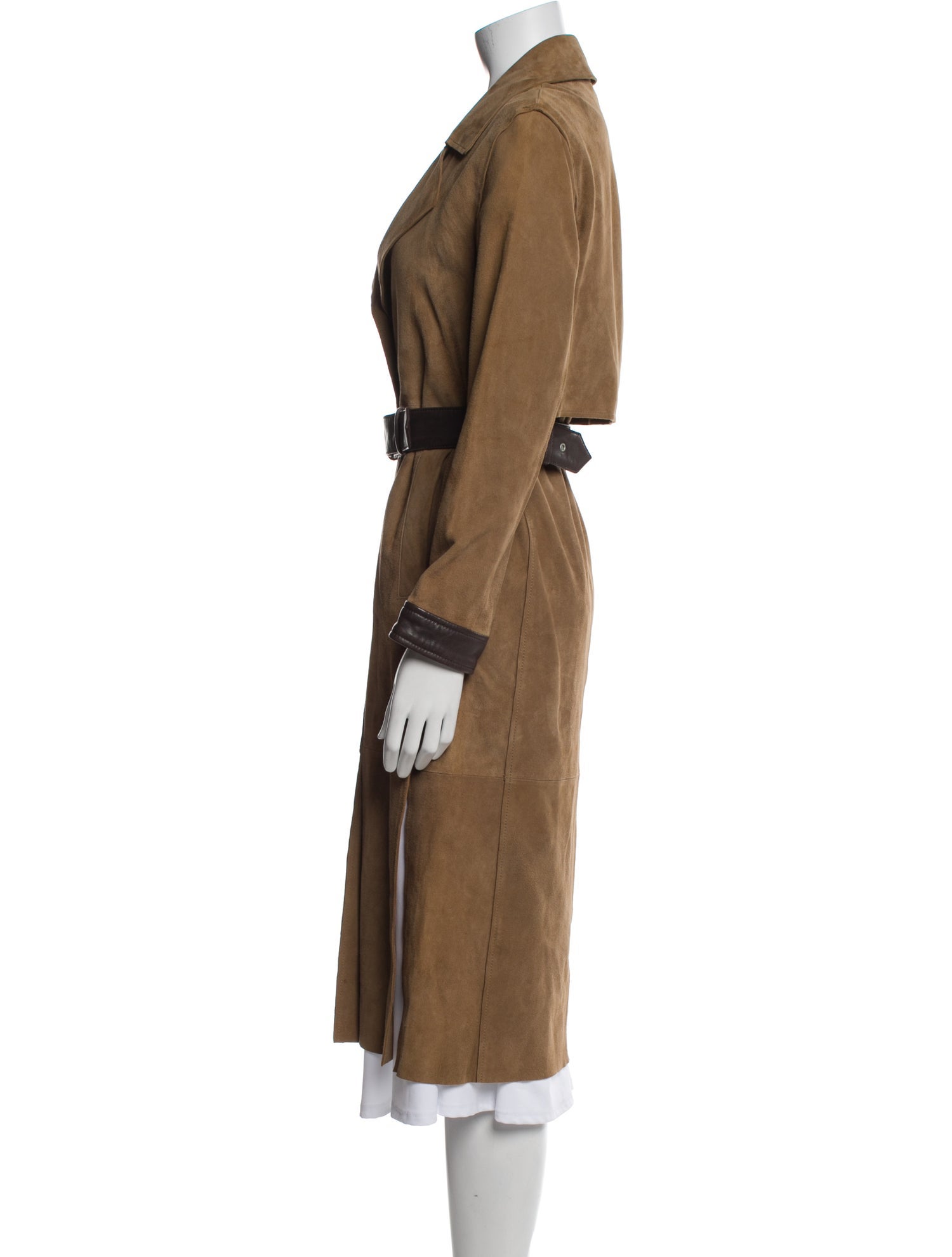 AllSaints Goat Leather Trench Coat