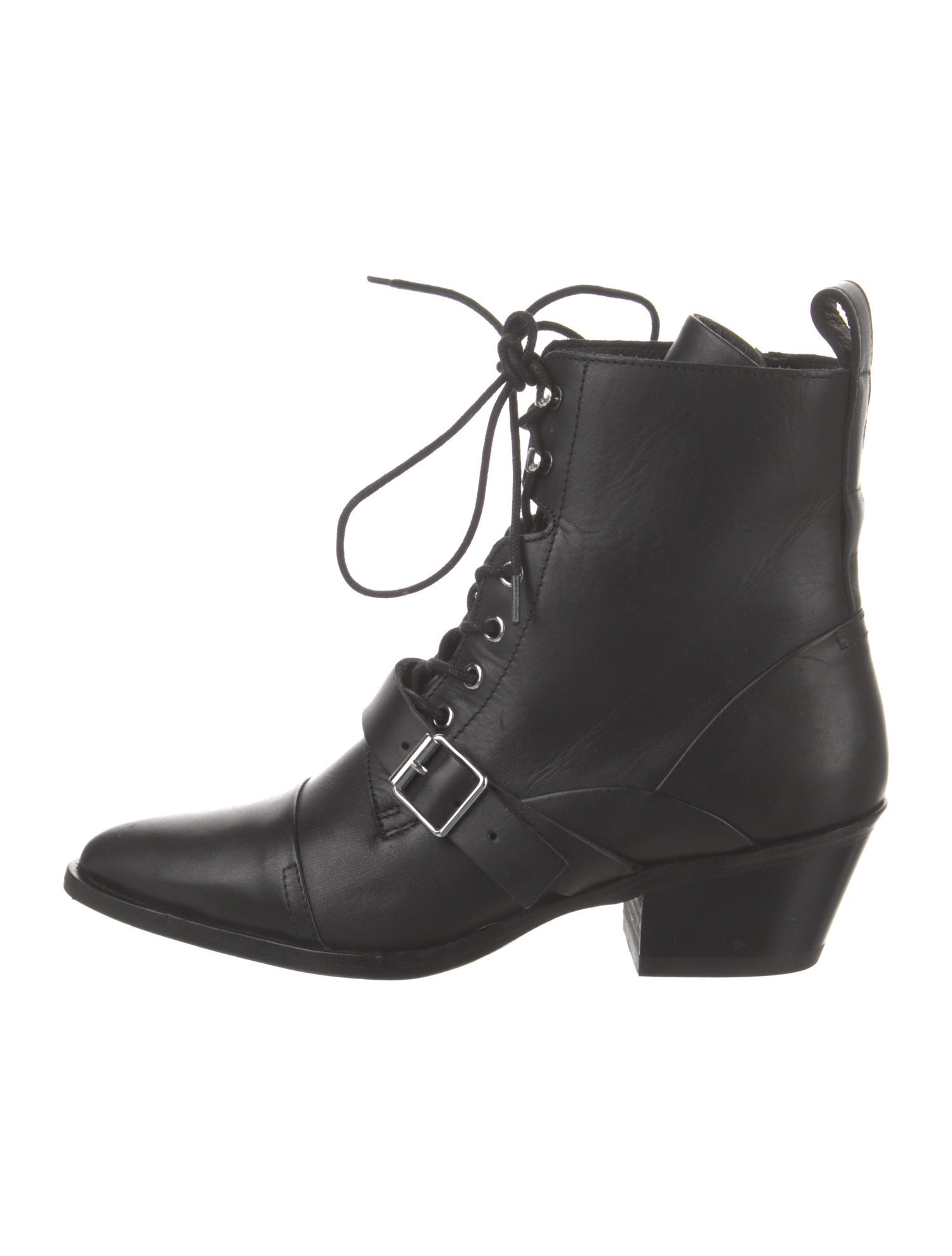 AllSaints Leather Lace-Up Boots