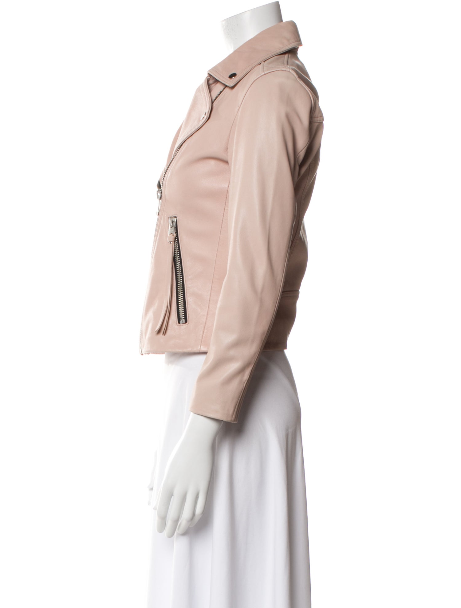 AllSaints Lamb Leather Biker Jacket